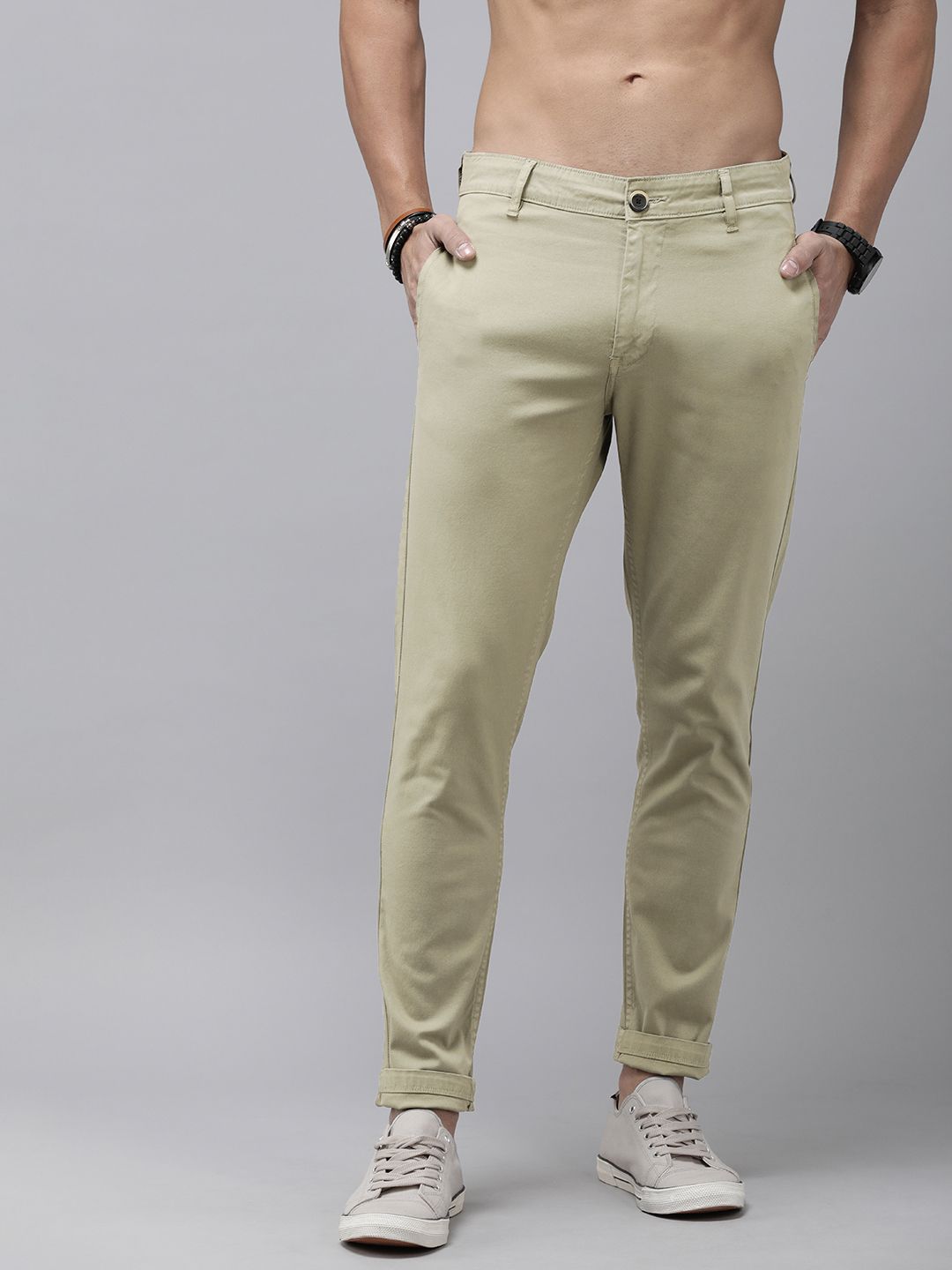 Buy Louis Philippe Sport Khaki Cotton Slim Fit Self Pattern Trousers for  Mens Online @ Tata CLiQ