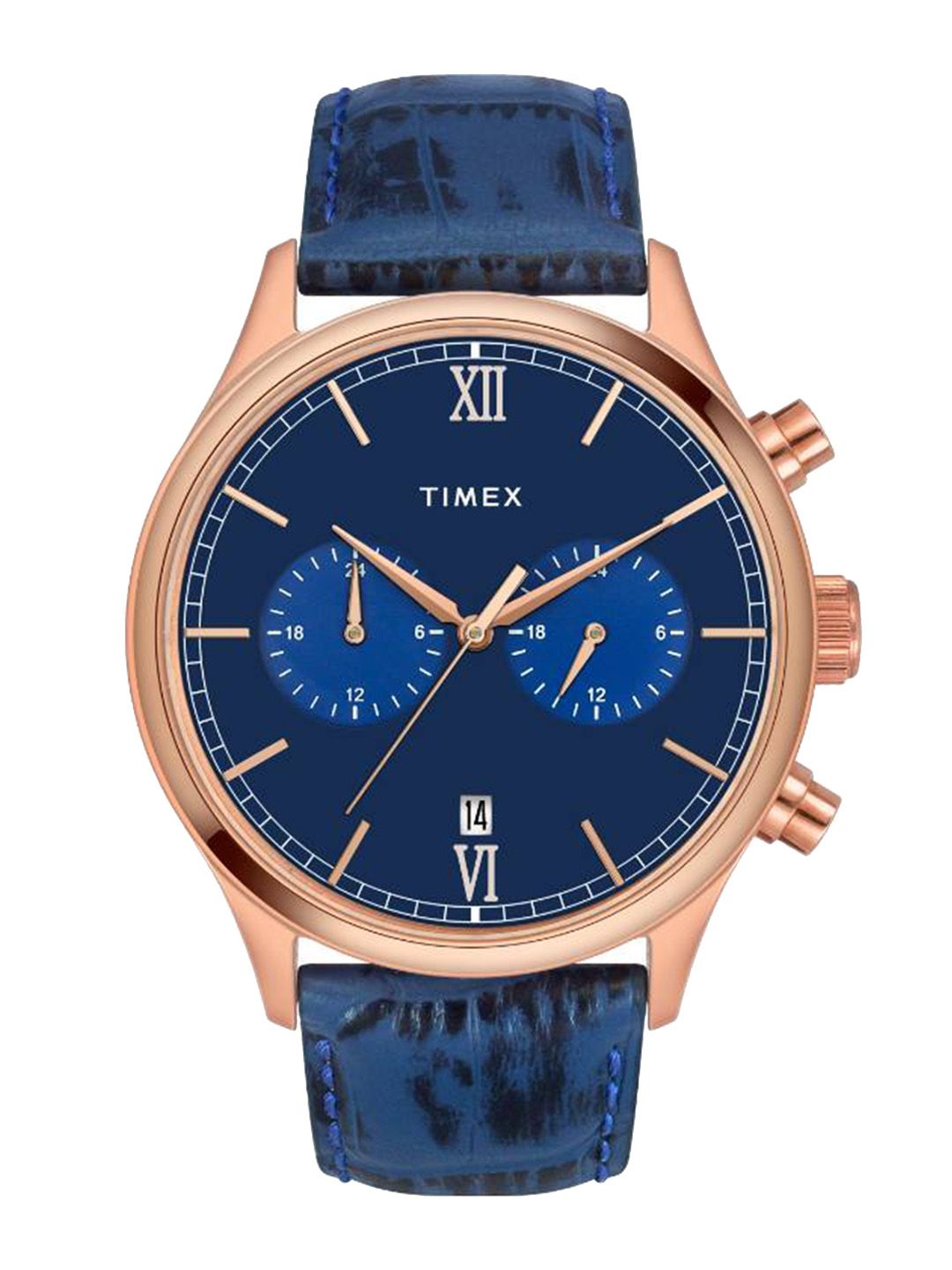 Timex Men Leather Textured Straps Analogue Watch