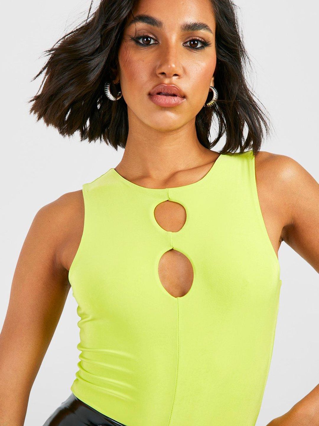 Boohoo Solid Cut-Out Detail Bodysuit-picture-55