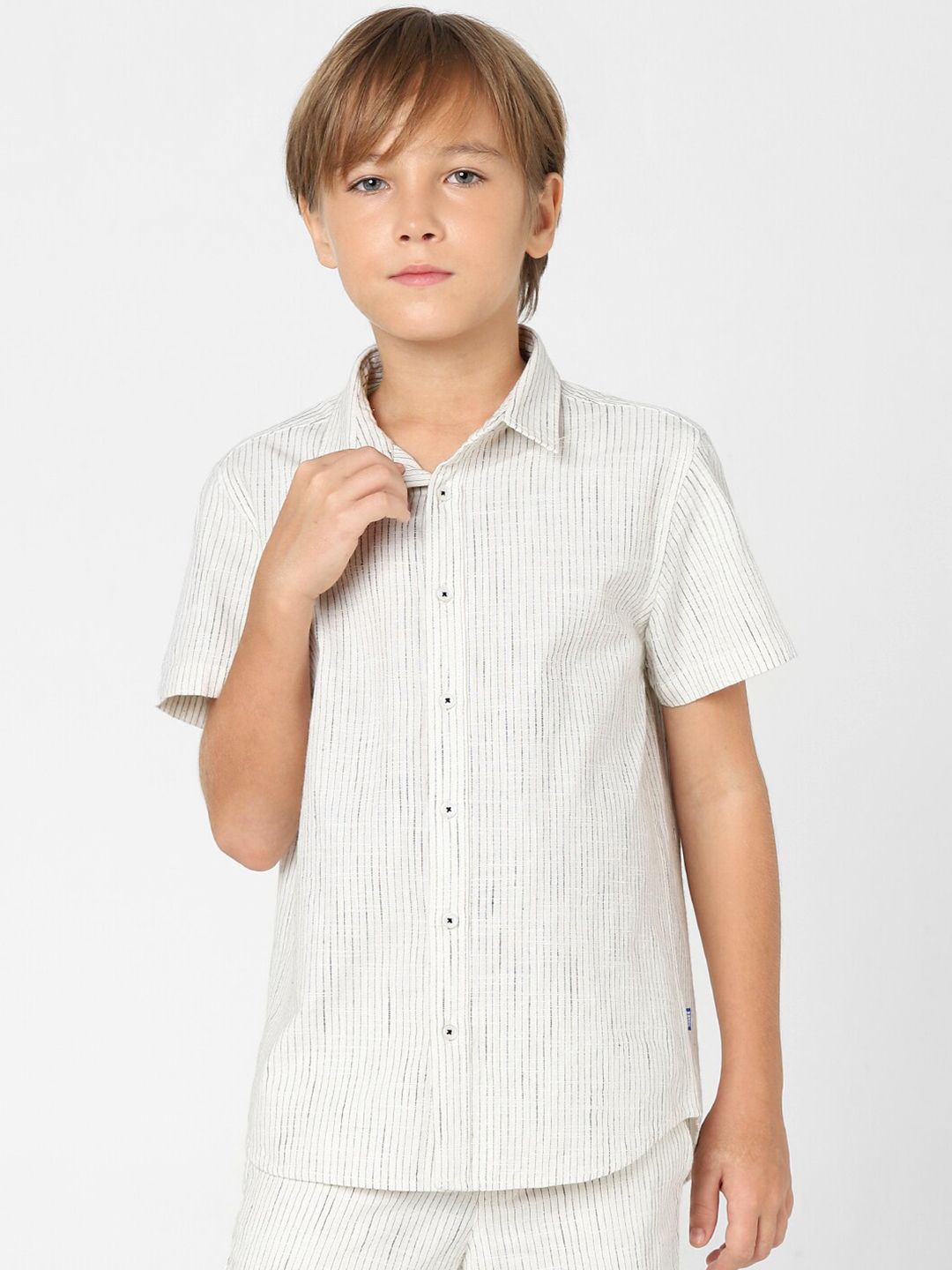 Jack & Jones Junior Boys White Floral Striped Casual Shirt-picture-11