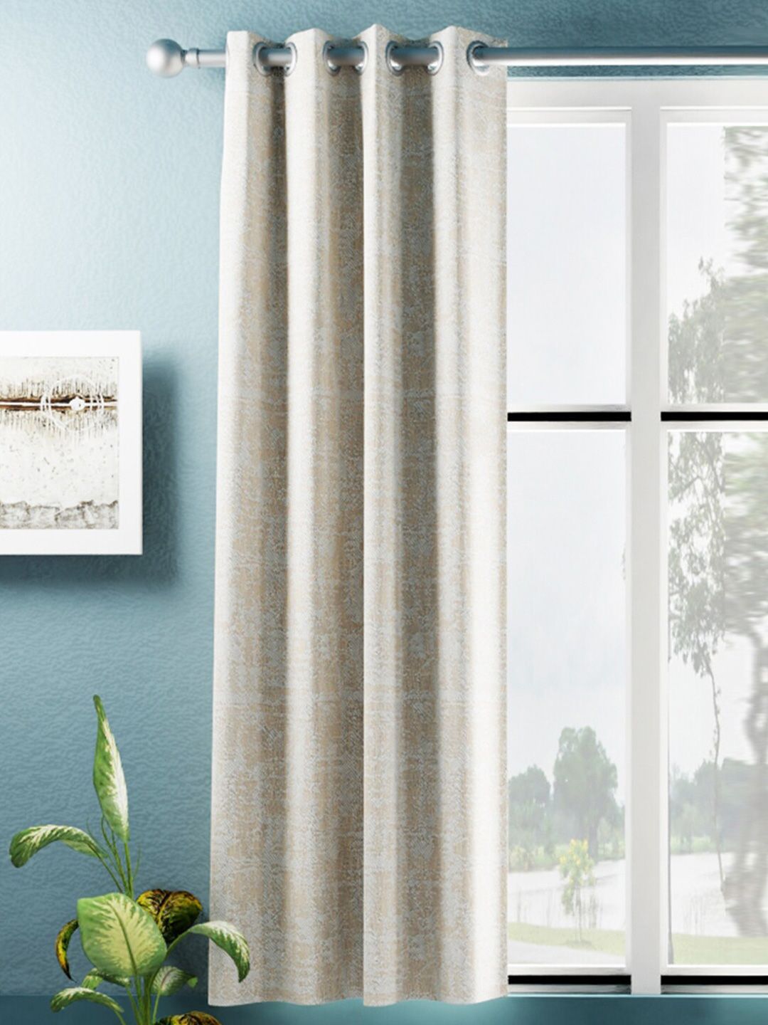 BIANCA Dromanio Gold-Toned Jacquard Window Curtain-image-31
