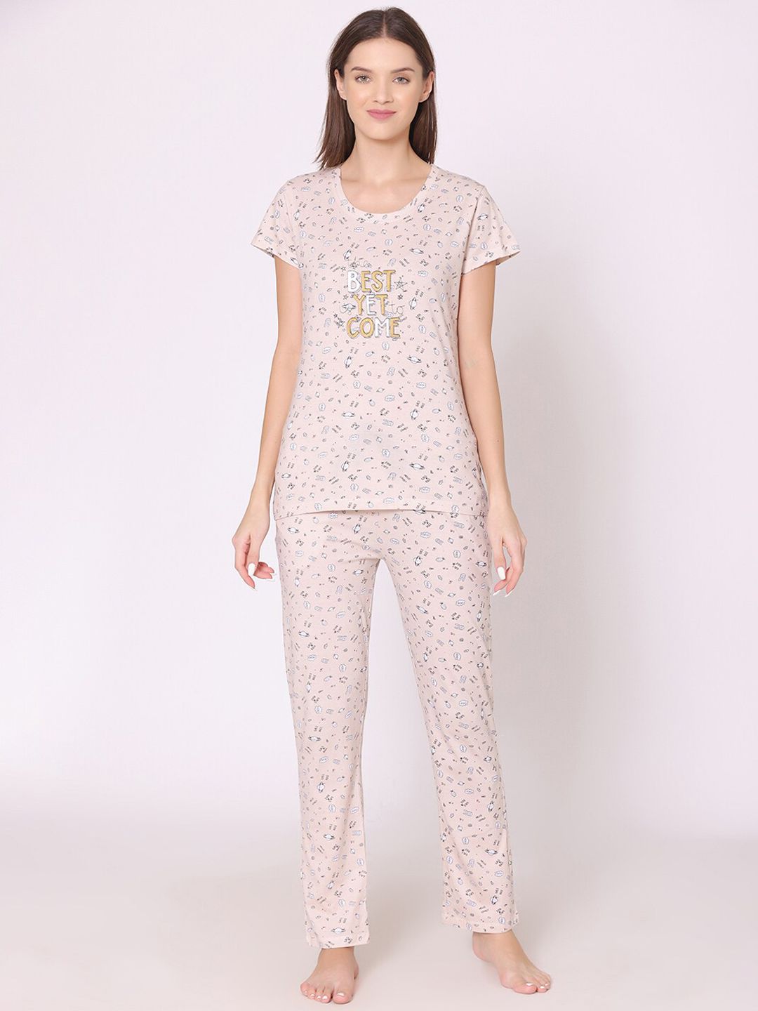 Bodycare Women Printed Pure Cotton Night suit-image-30