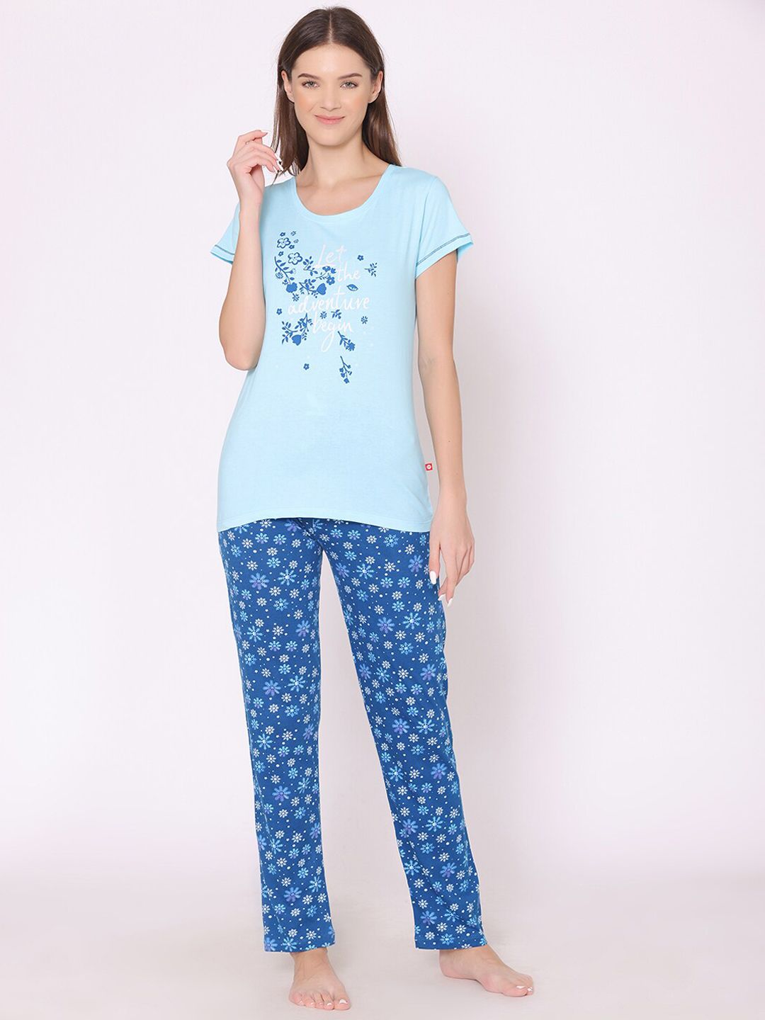 Bodycare Women Floral Printed Pure Cotton Night suit-picture-20