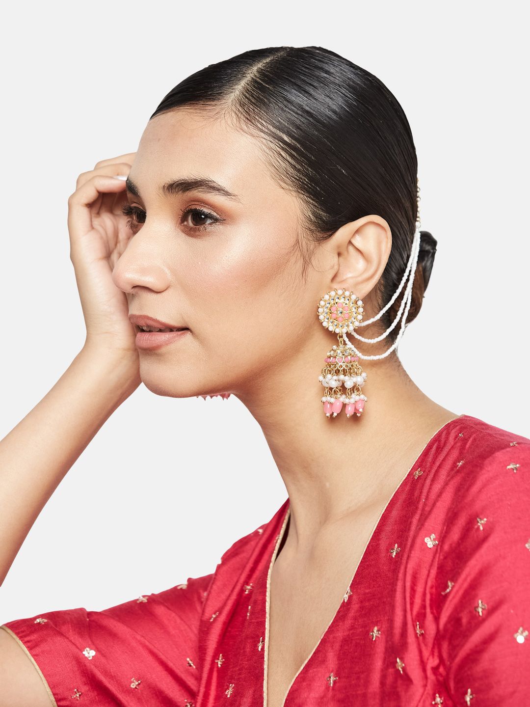 ATIBELLE Floral Jhumkas Earrings