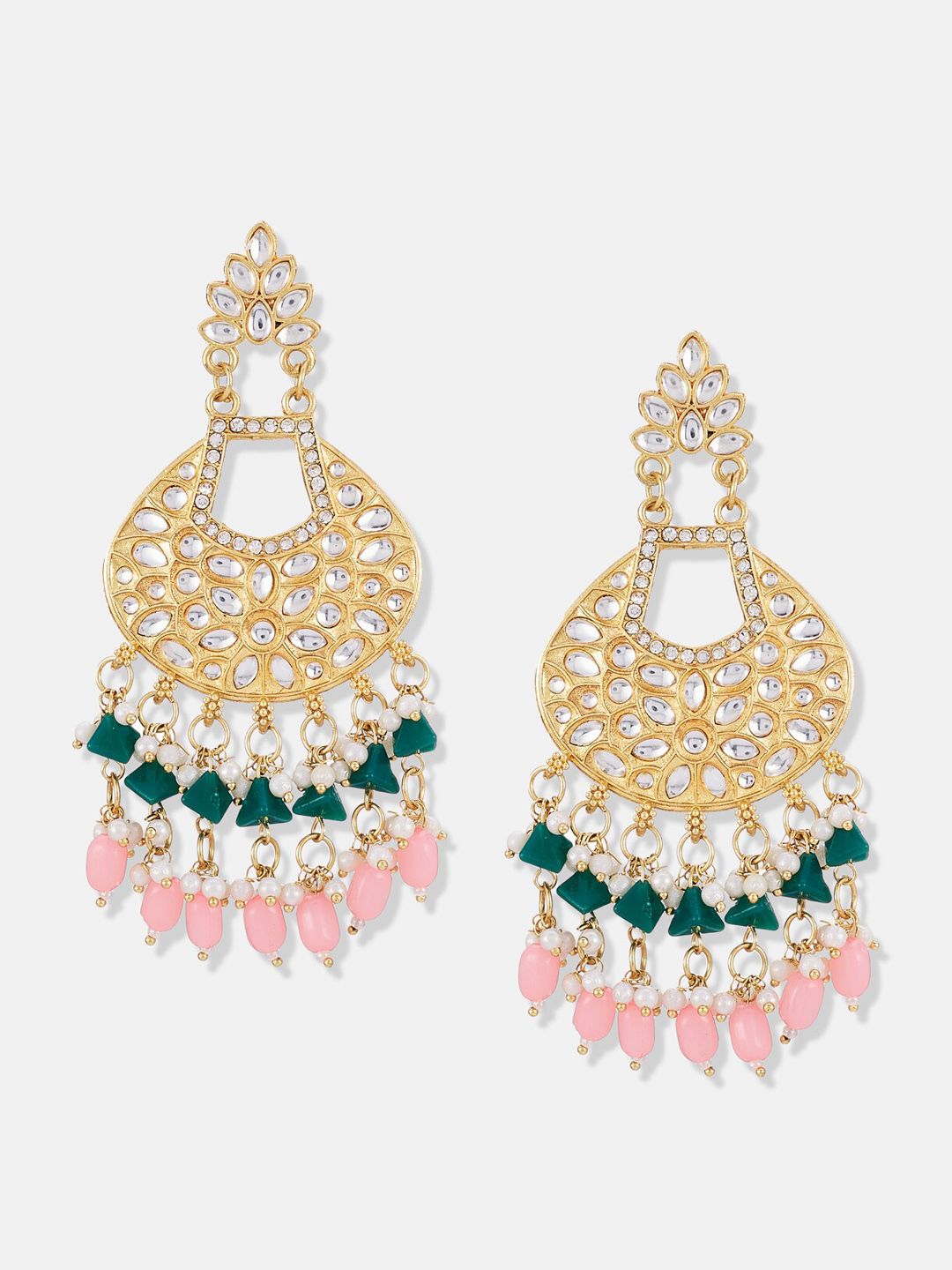 ATIBELLE Gold-Toned Classic Chandbalis Earrings