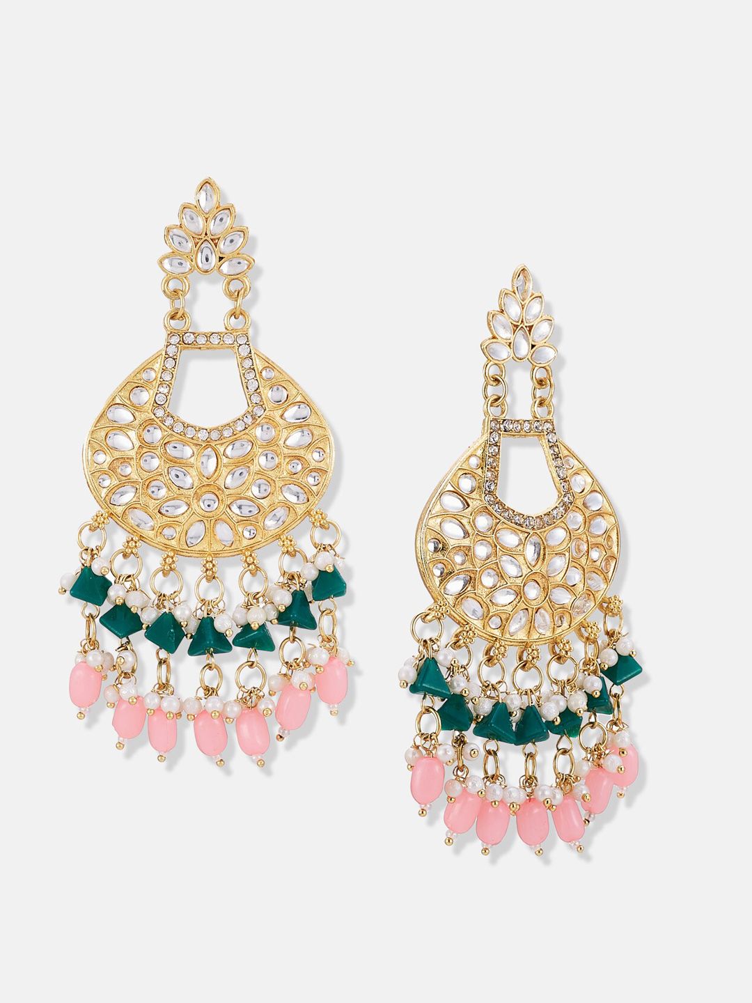 ATIBELLE Gold-Toned Classic Chandbalis Earrings