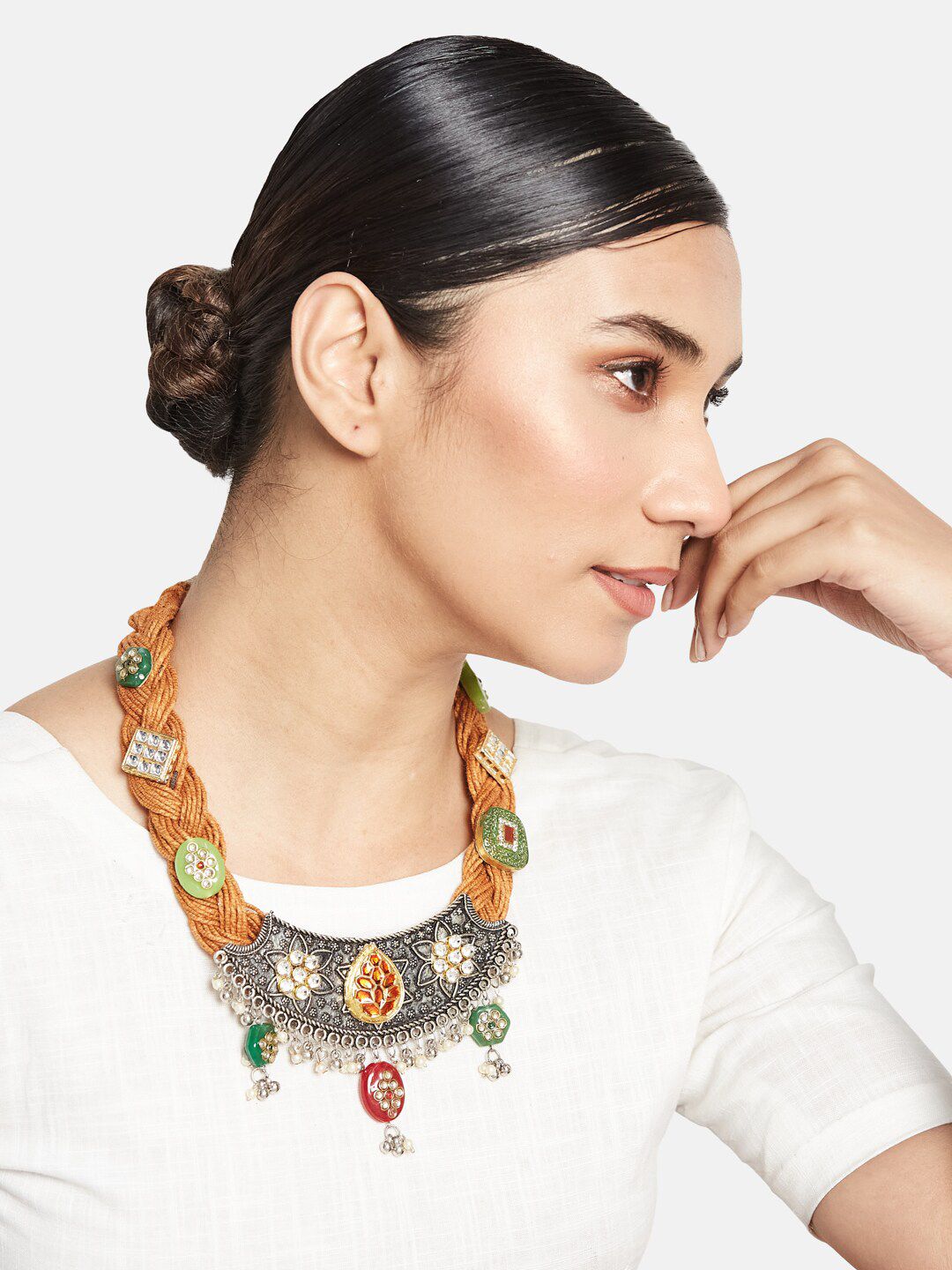 ATIBELLE German Silver-Plated Necklace