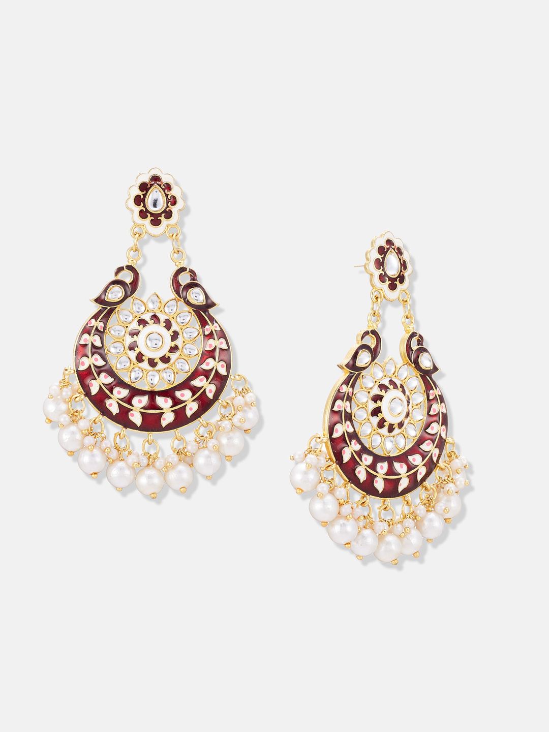 ATIBELLE Gold-Plated Classic Chandbalis Earrings