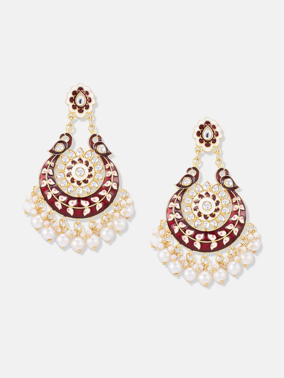 ATIBELLE Gold-Plated Classic Chandbalis Earrings