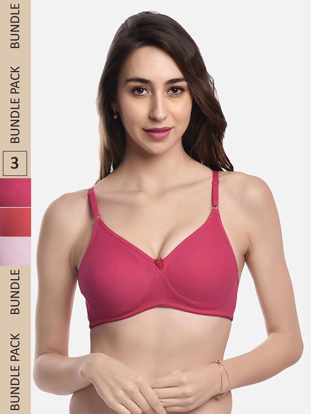 FIMS Pack of 3 Cotton Everyday Bra