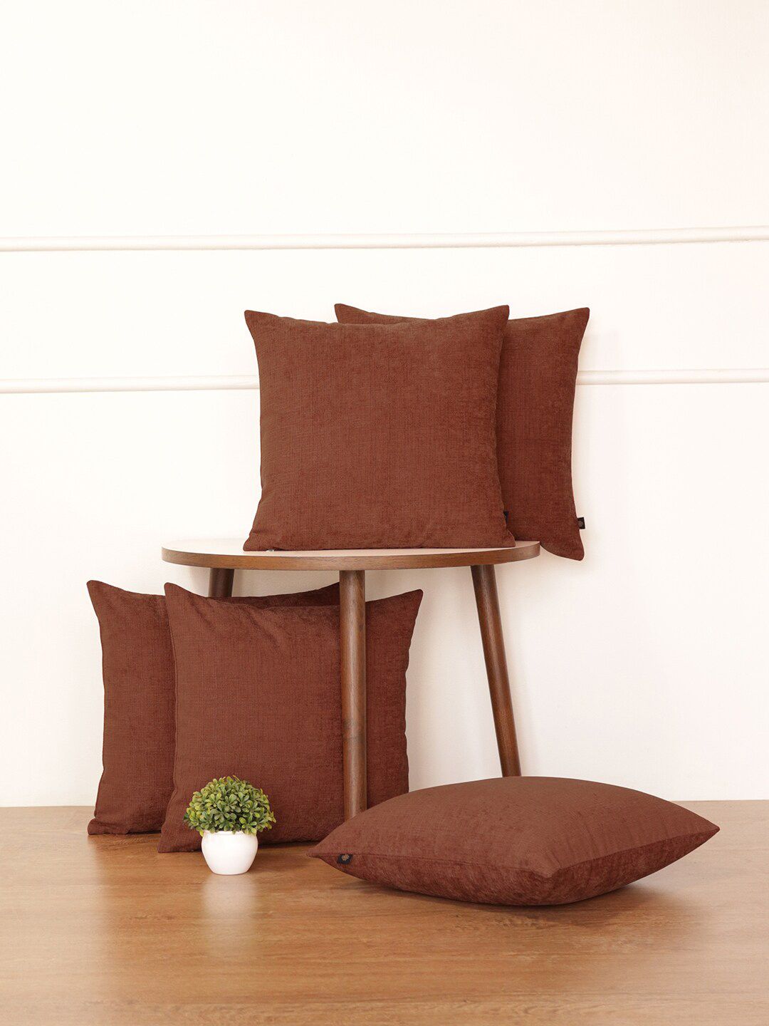 GM Rust Set of 5 Square Cushion Covers-image-27