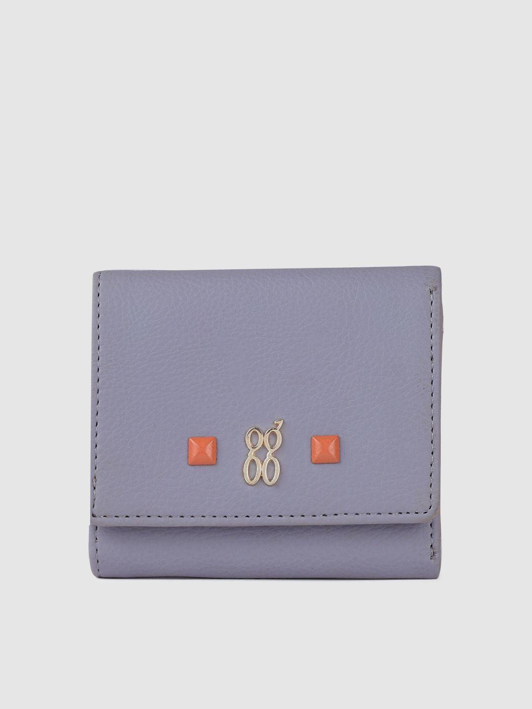 Baggit Navy Solid Tri-Fold Wallet for Women