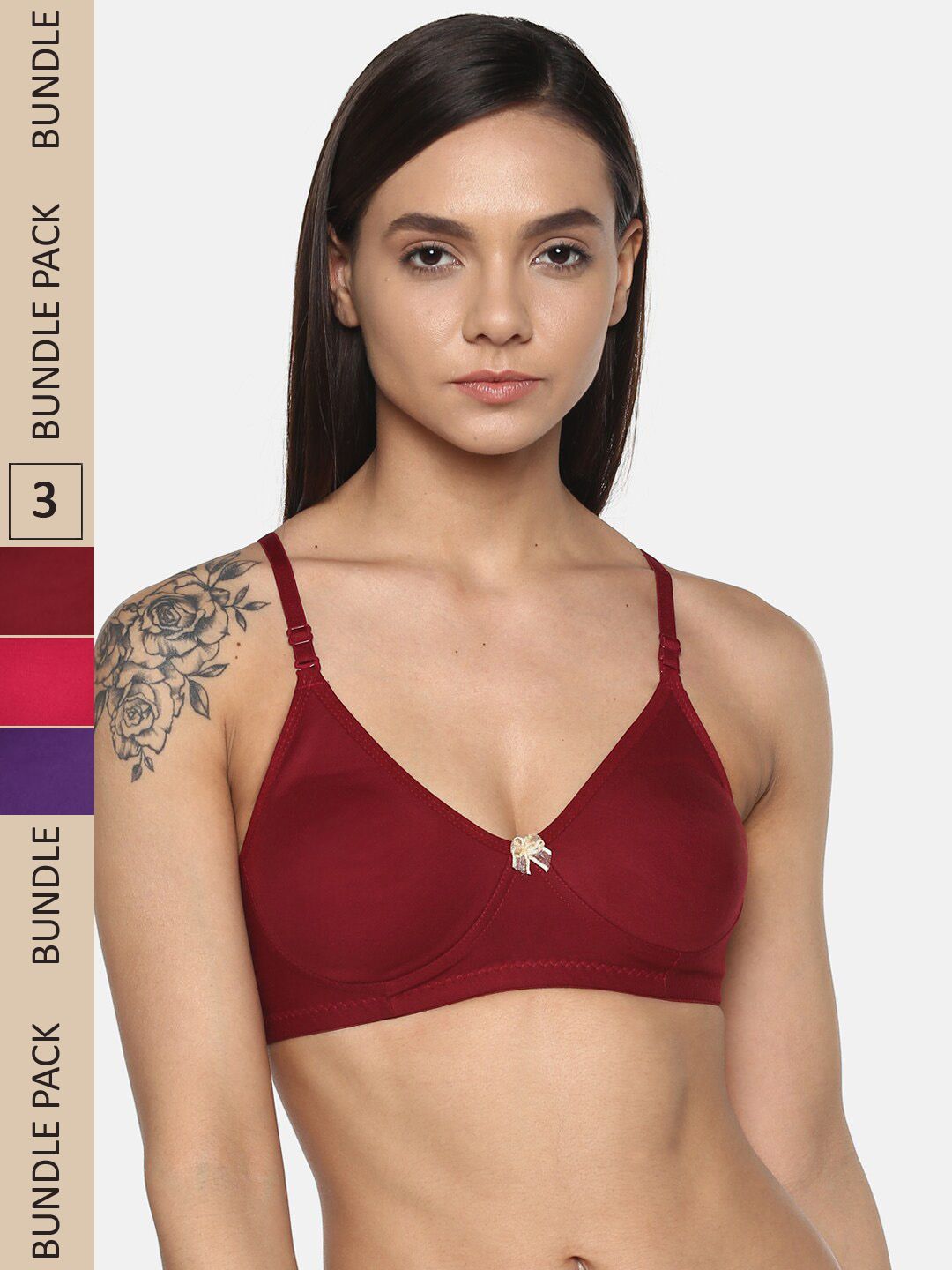 Leading Lady Pack Of 3 Cotton Bra-image-35