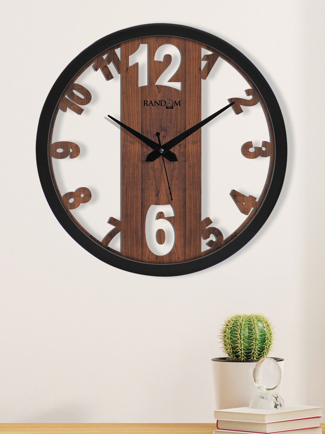 RANDOM Brown Contemporary Wall Clock-image-15