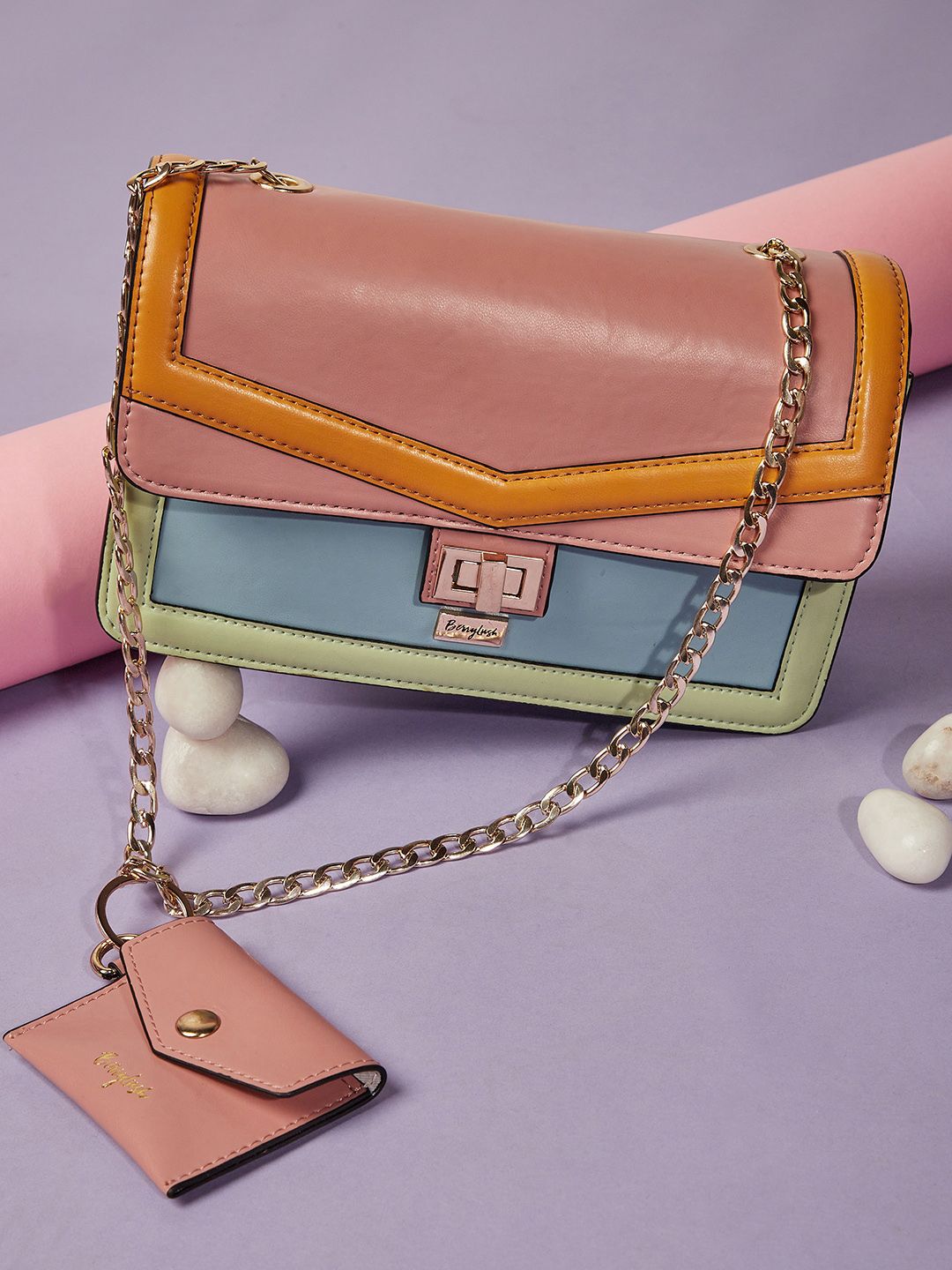 Berrylush Colourblocked Structured Shoulder Bag-picture-12