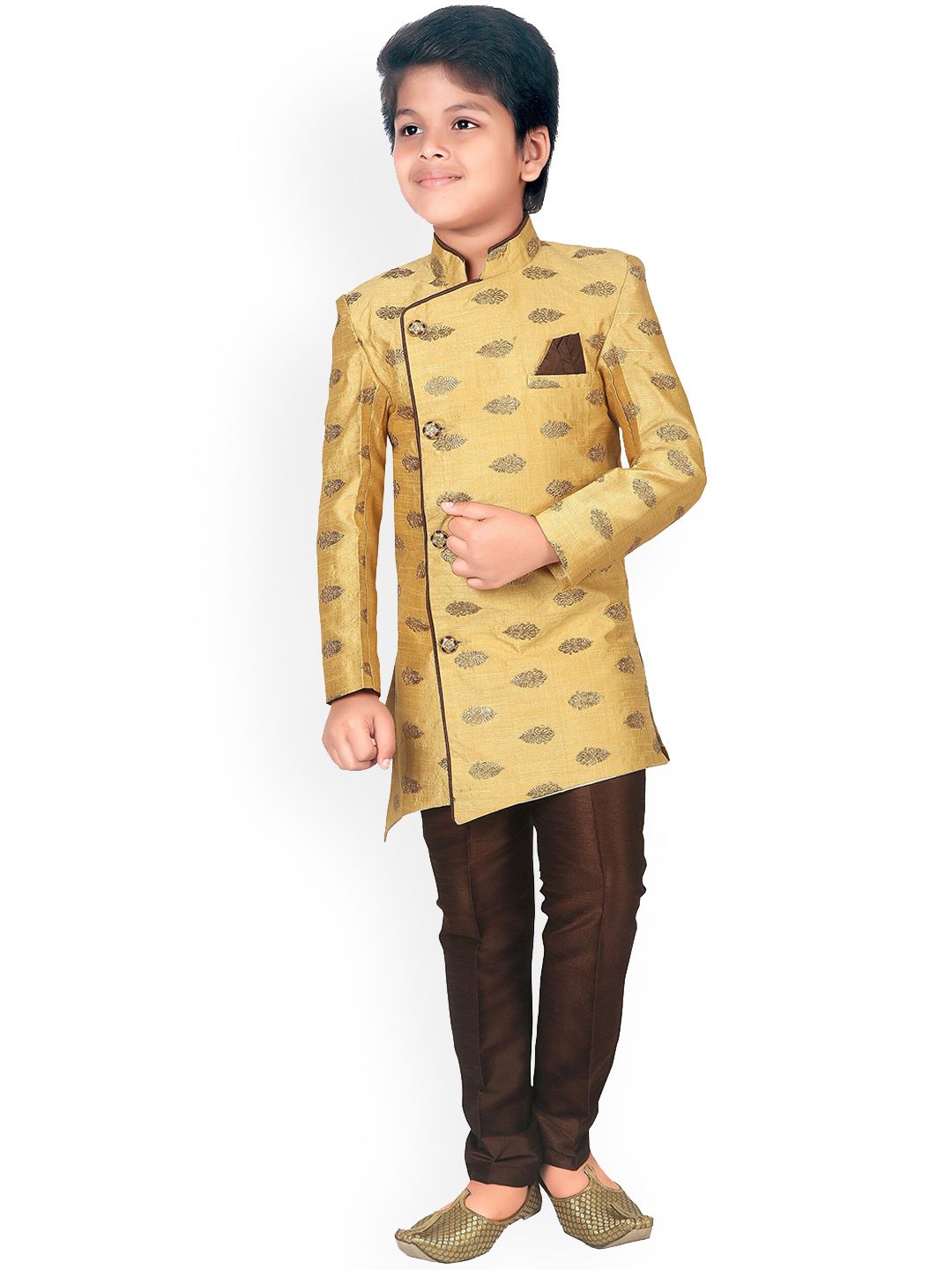 ahhaaaa Boys Ethnic Motifs Printed Sherwani Set-picture-47