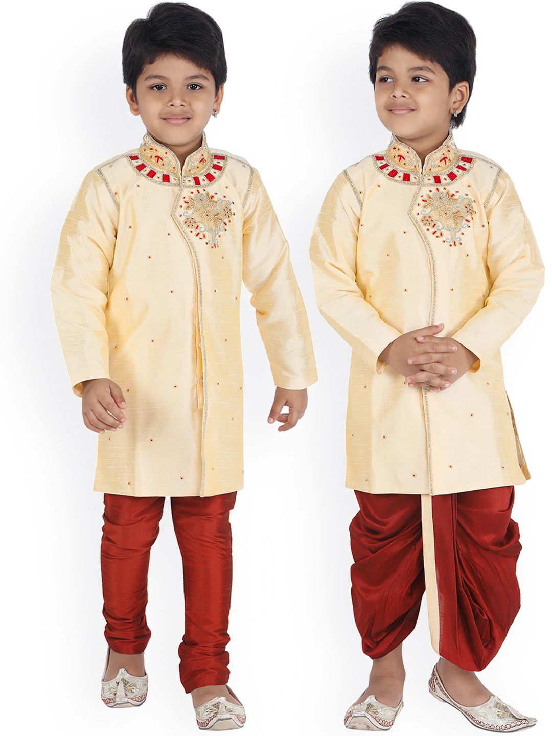 ahhaaaa Boys Embellished Sherwani Set-image-42