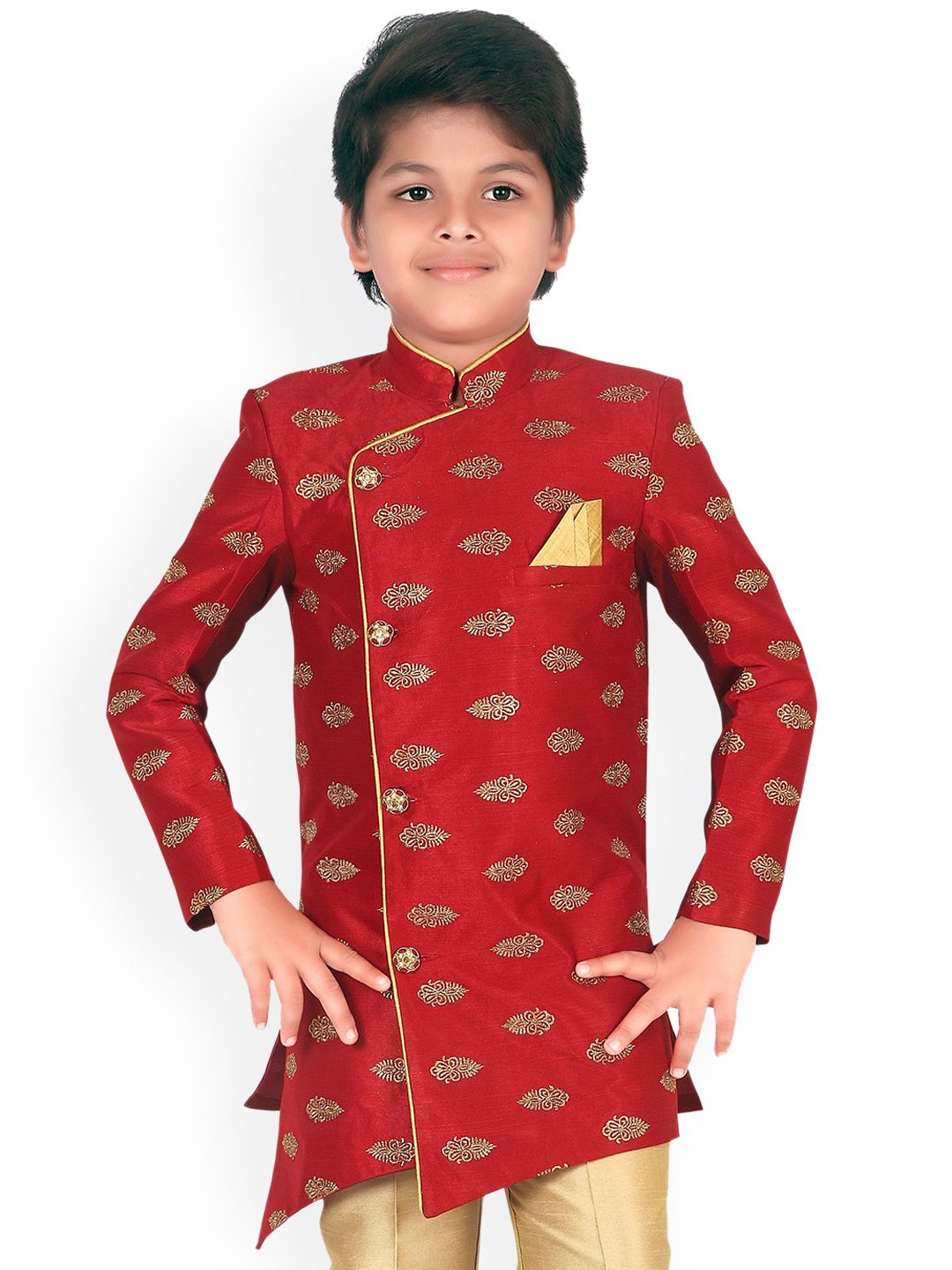 ahhaaaa Boys Self Design Sherwani-picture-23