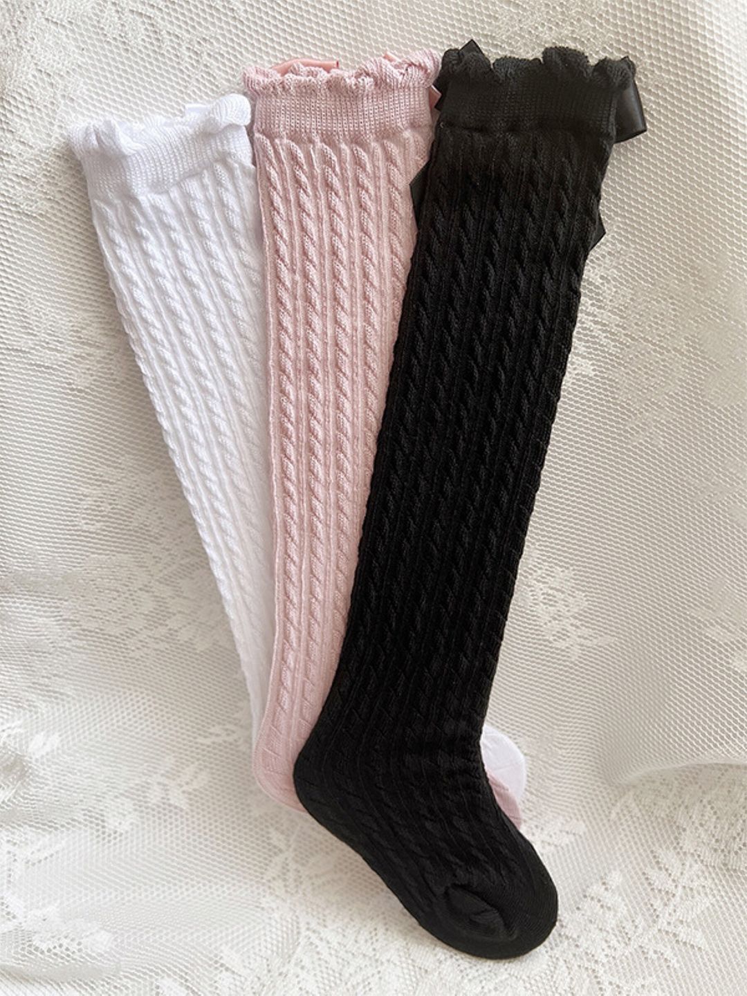 EL REGALO Girls Pack Of 3 Patterned Knee-Length Socks-image-5