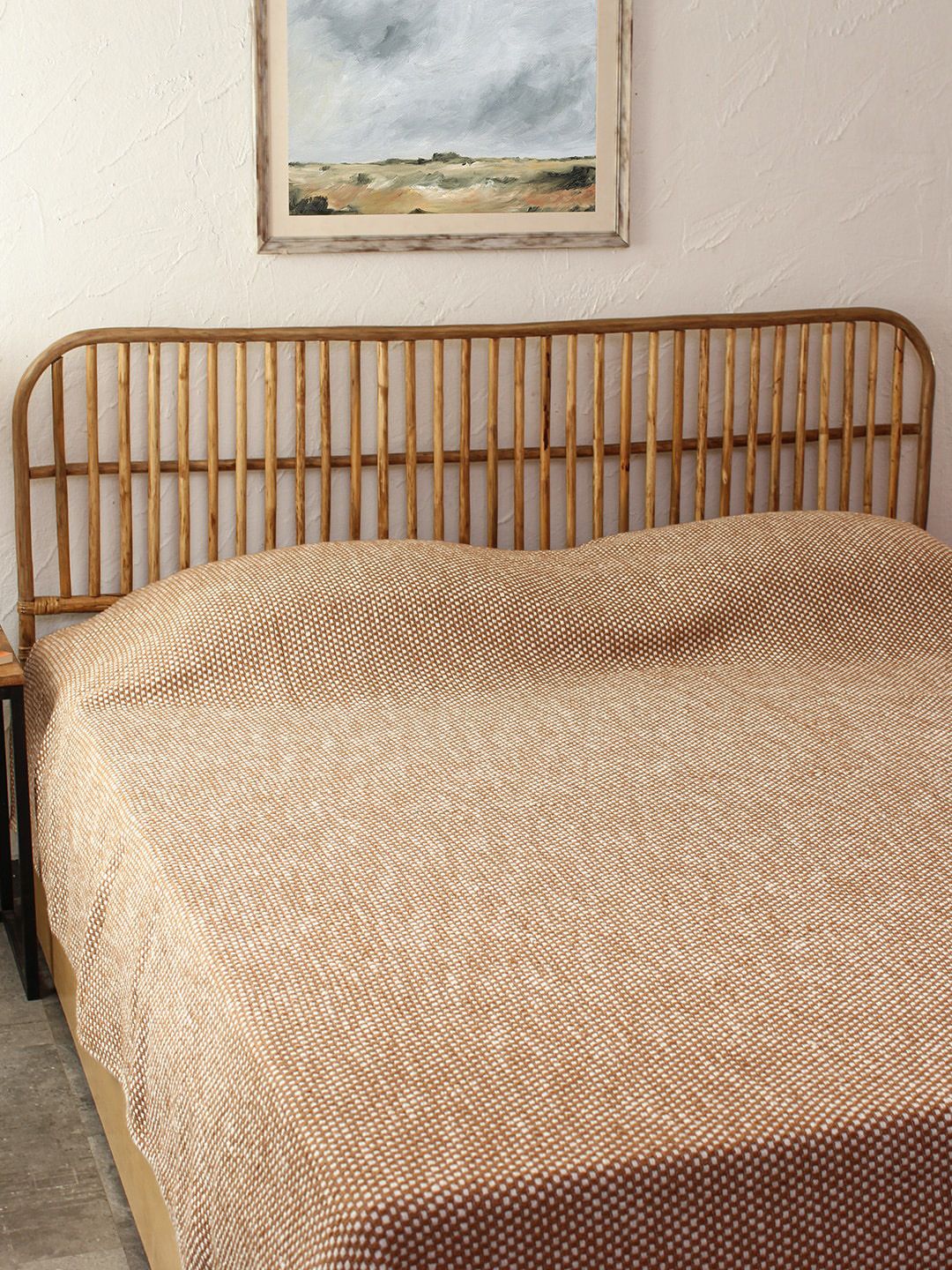 House This Vindhya Brown Woven Design Double Queen Pure Cotton Bed Cover-picture-40