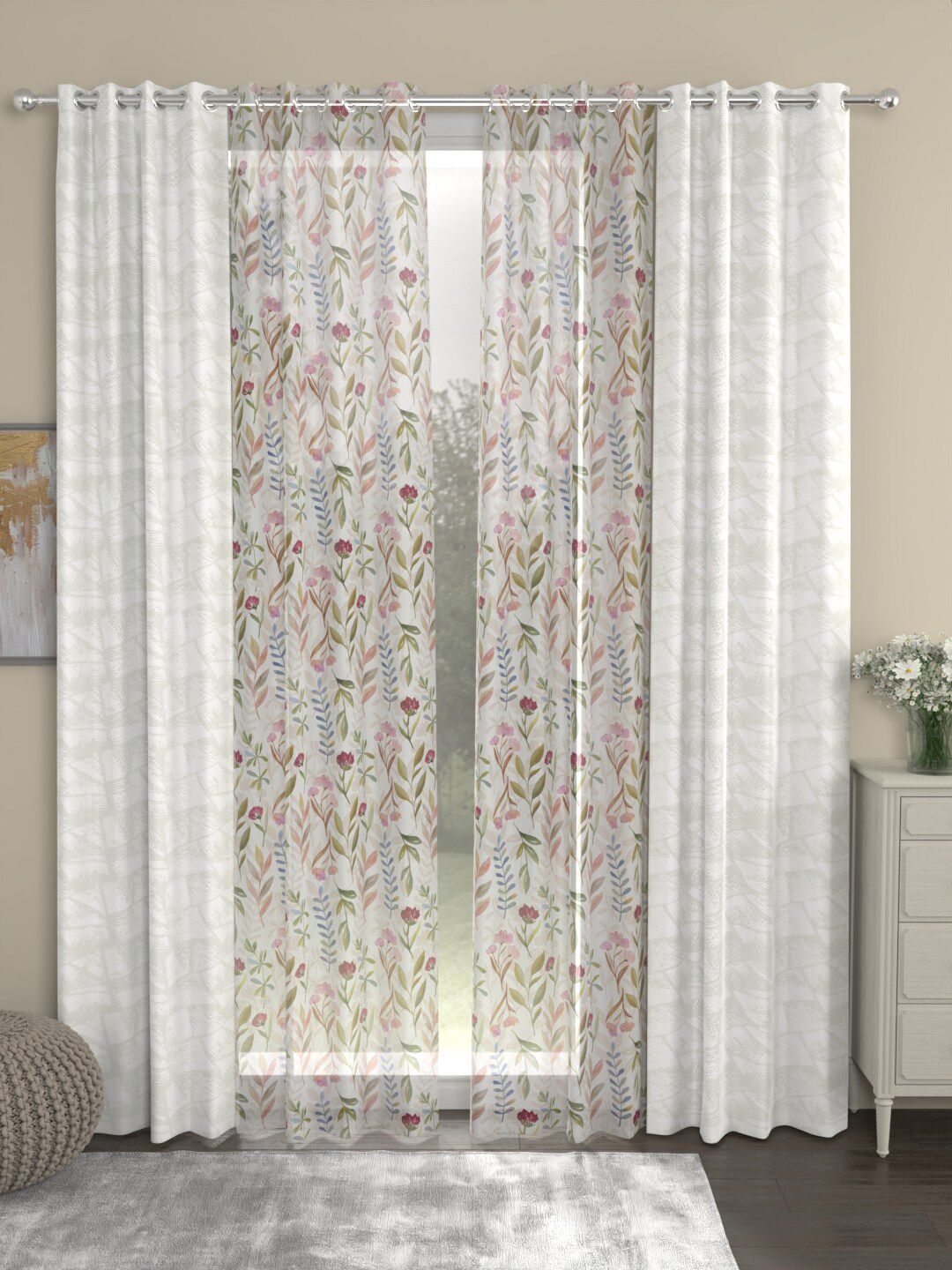 ROSARA HOME Unisex Multi Curtains and Sheers-picture-14