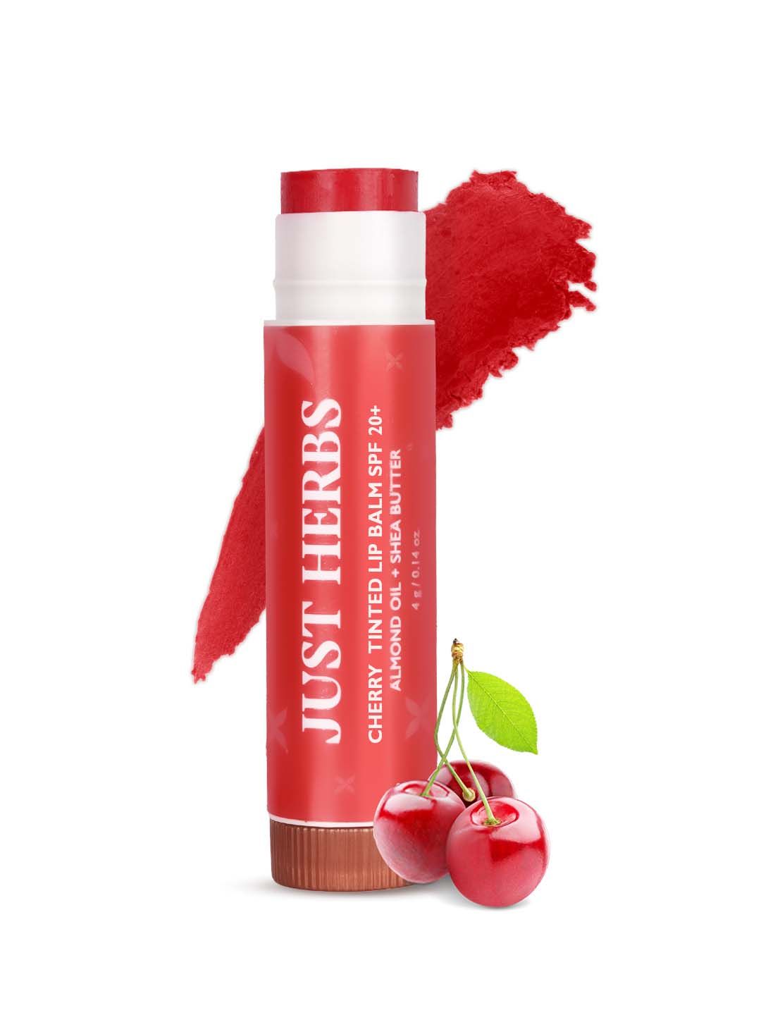 Just Herbs SPF 20+ Tinted Lip Balm with Almond Oil & Shea Butter 4 g - Cherry-picture-23