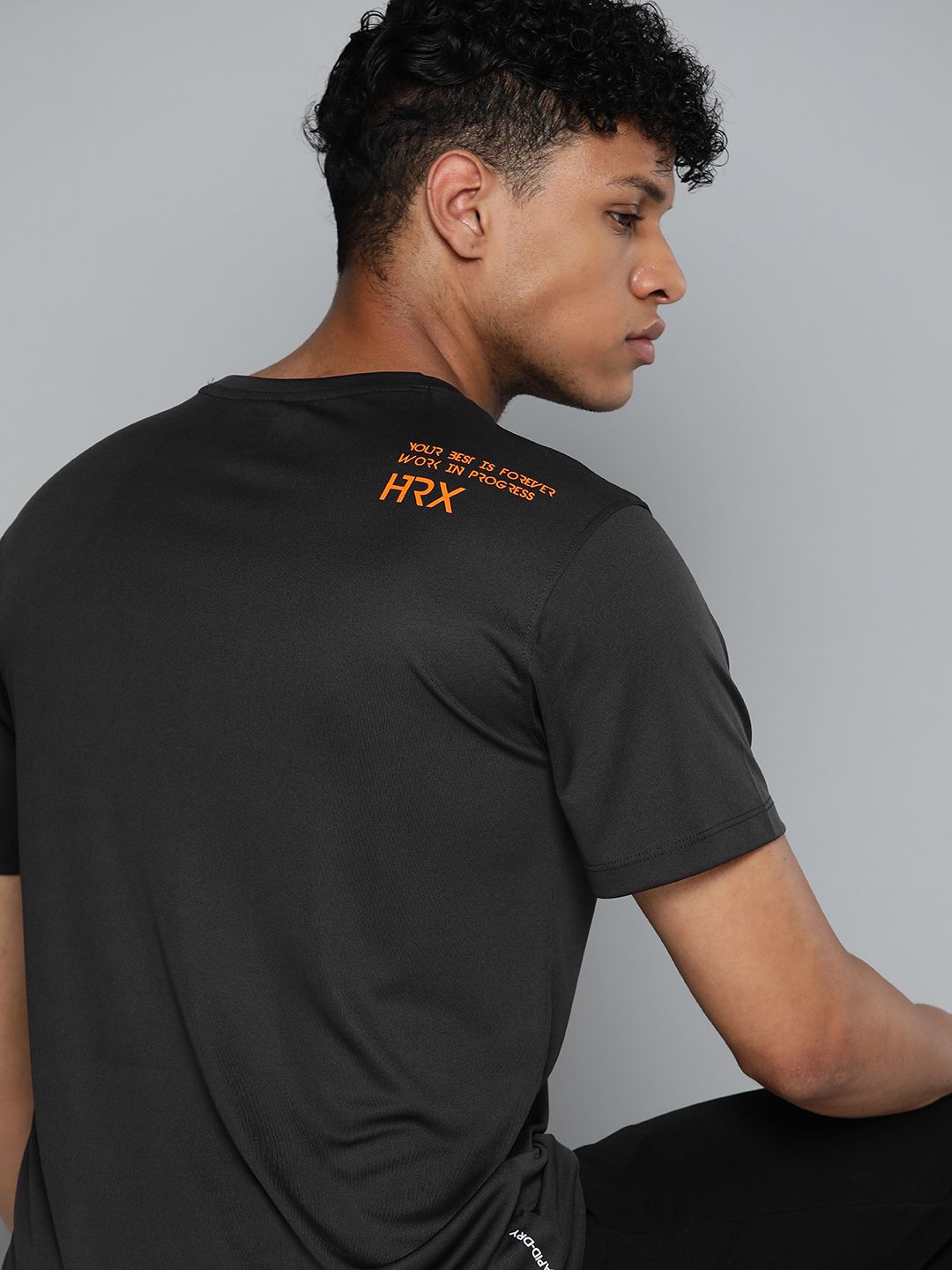 HRX by Hrithik Roshan Antimicrobial Training or Gym T-shirt