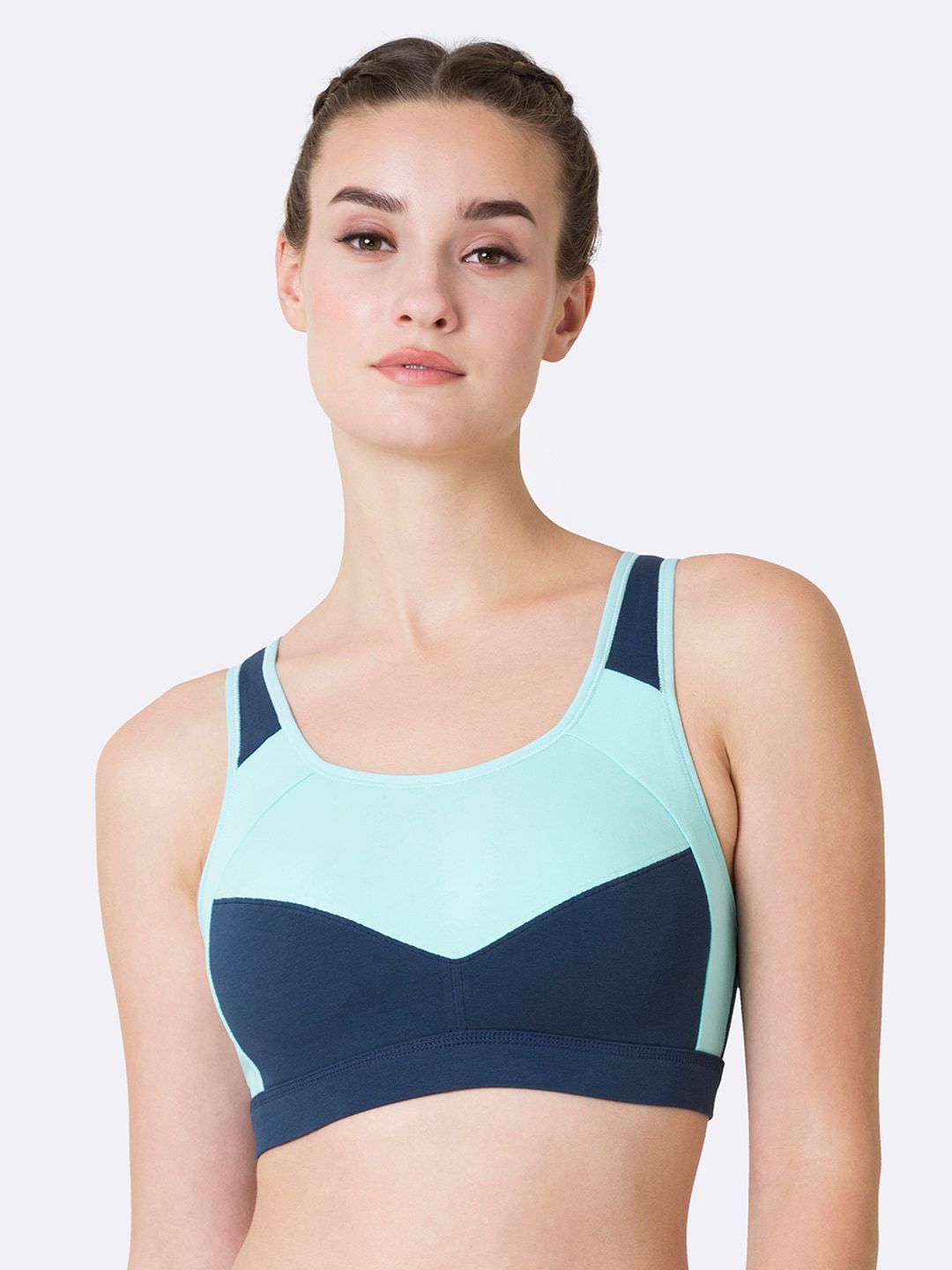Van Heusen Proactive Women Blocked Anti Bacterial Wireless Racerback Sports Bra