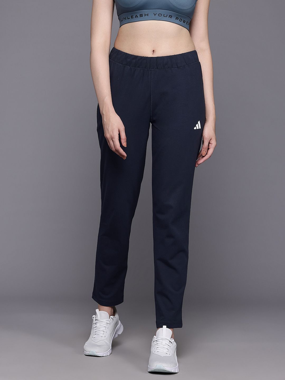 Adidas Women Solid Track Pants-image-3