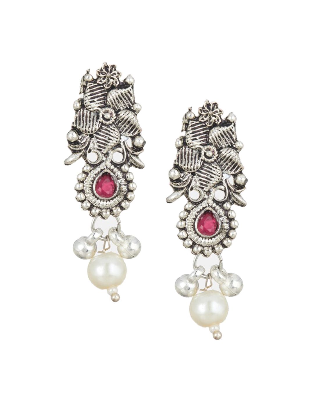 ATIBELLE Silver-Plated German Silver Oxidised Jewellery Set