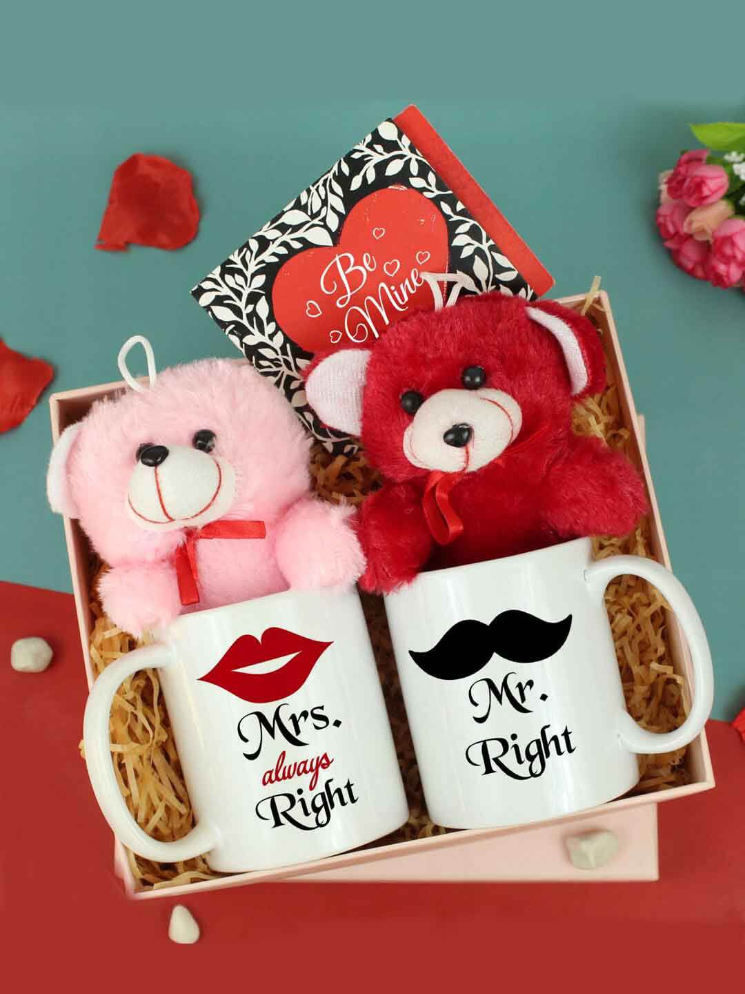 TIED RIBBONS Red & Pink Valentine's Day Combo Gift Set Mug Teddy Bear & Greeting Card-image-39