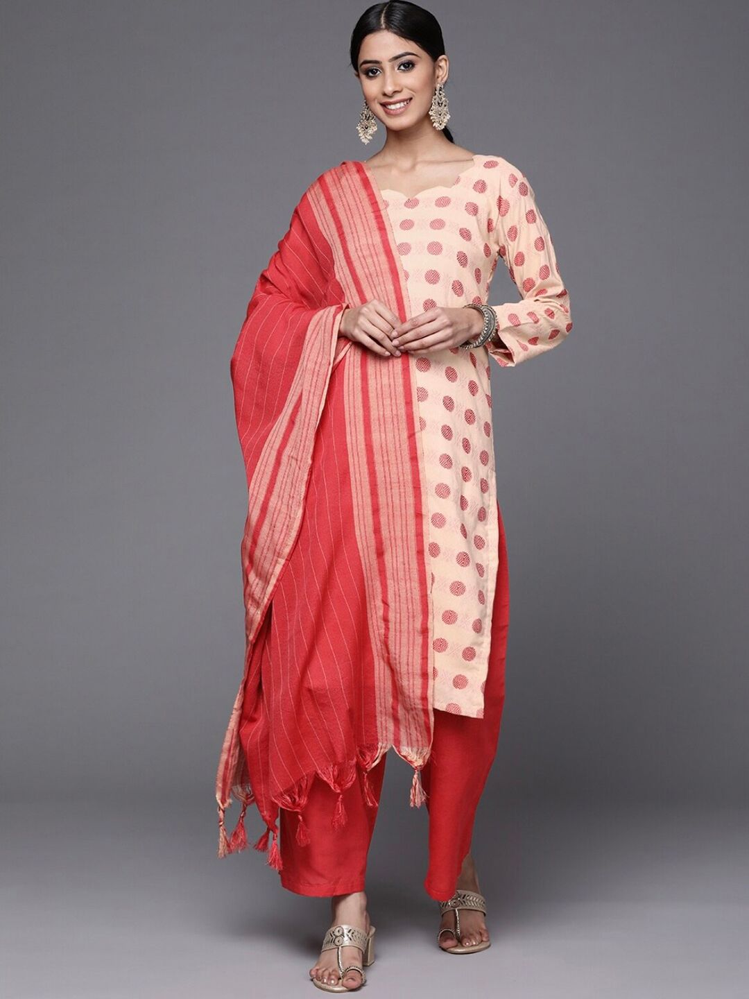 BCZ Style Women Printed Pure Cotton Kurta With Palazzos & Dupatta-picture-2