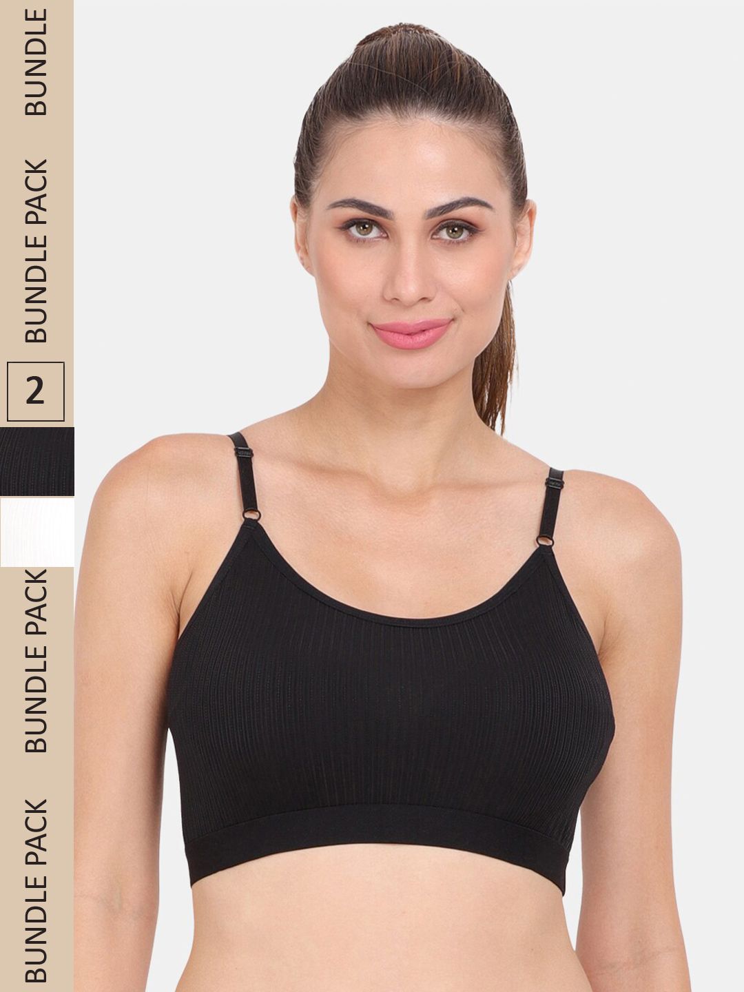 Amour Secret Pack of 2 Lightly Padded Anti Odour Sports Bra-picture-24