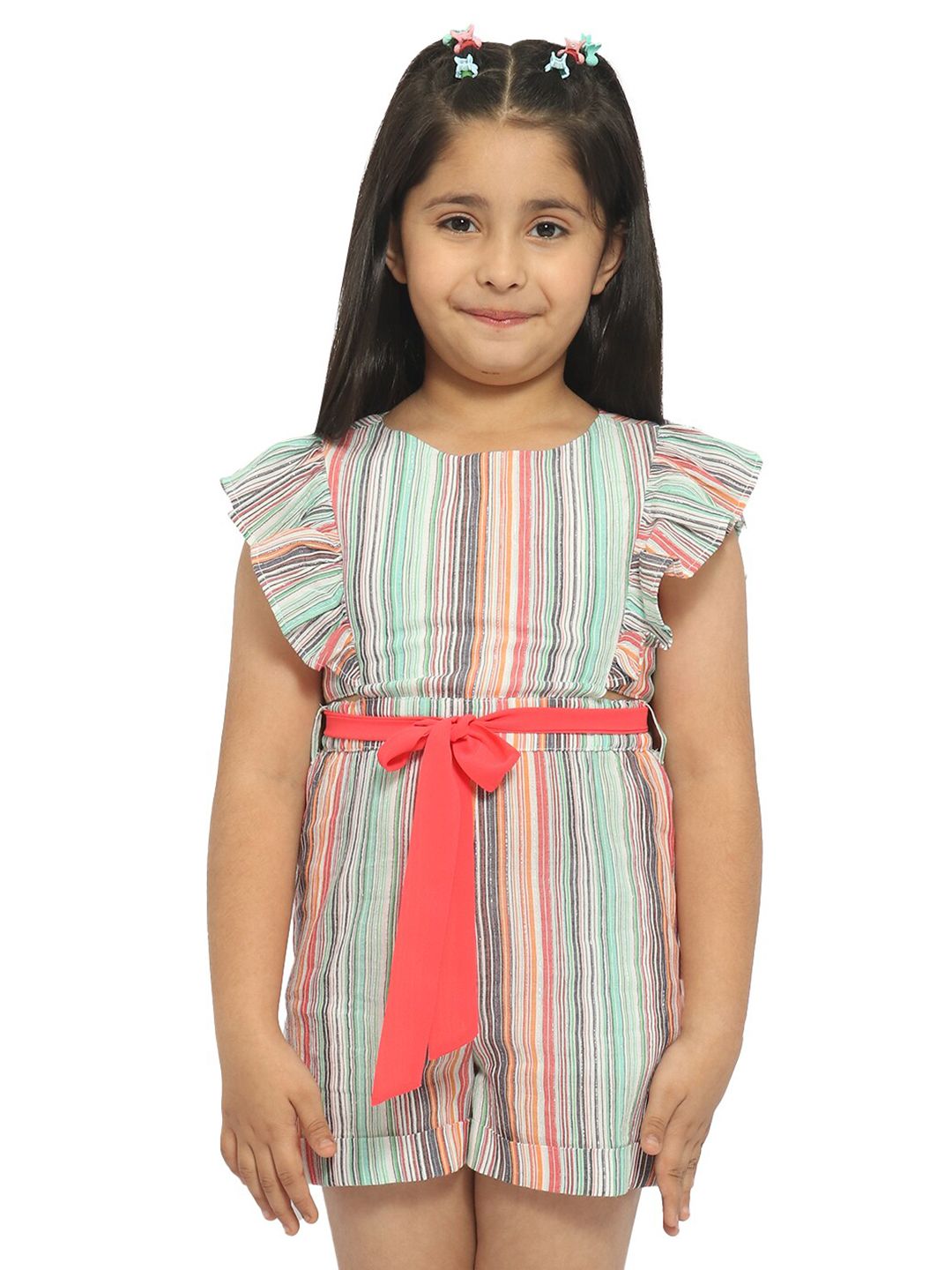Nauti Nati Girls Striped Pure Cotton Playsuit-picture-23