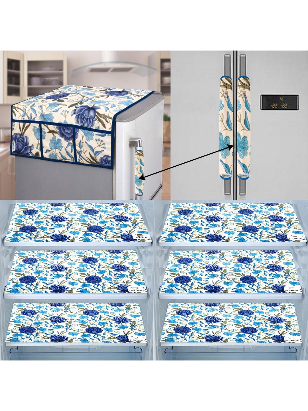 E-Retailer Set of 9 Exclusive Polyester Refrigerator Appliances Cover-picture-30