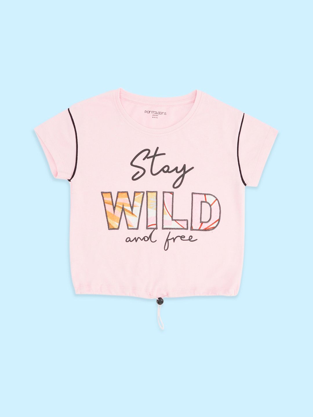 Pantaloons Junior Girls Typography Printed Cotton Regular Top-picture-14