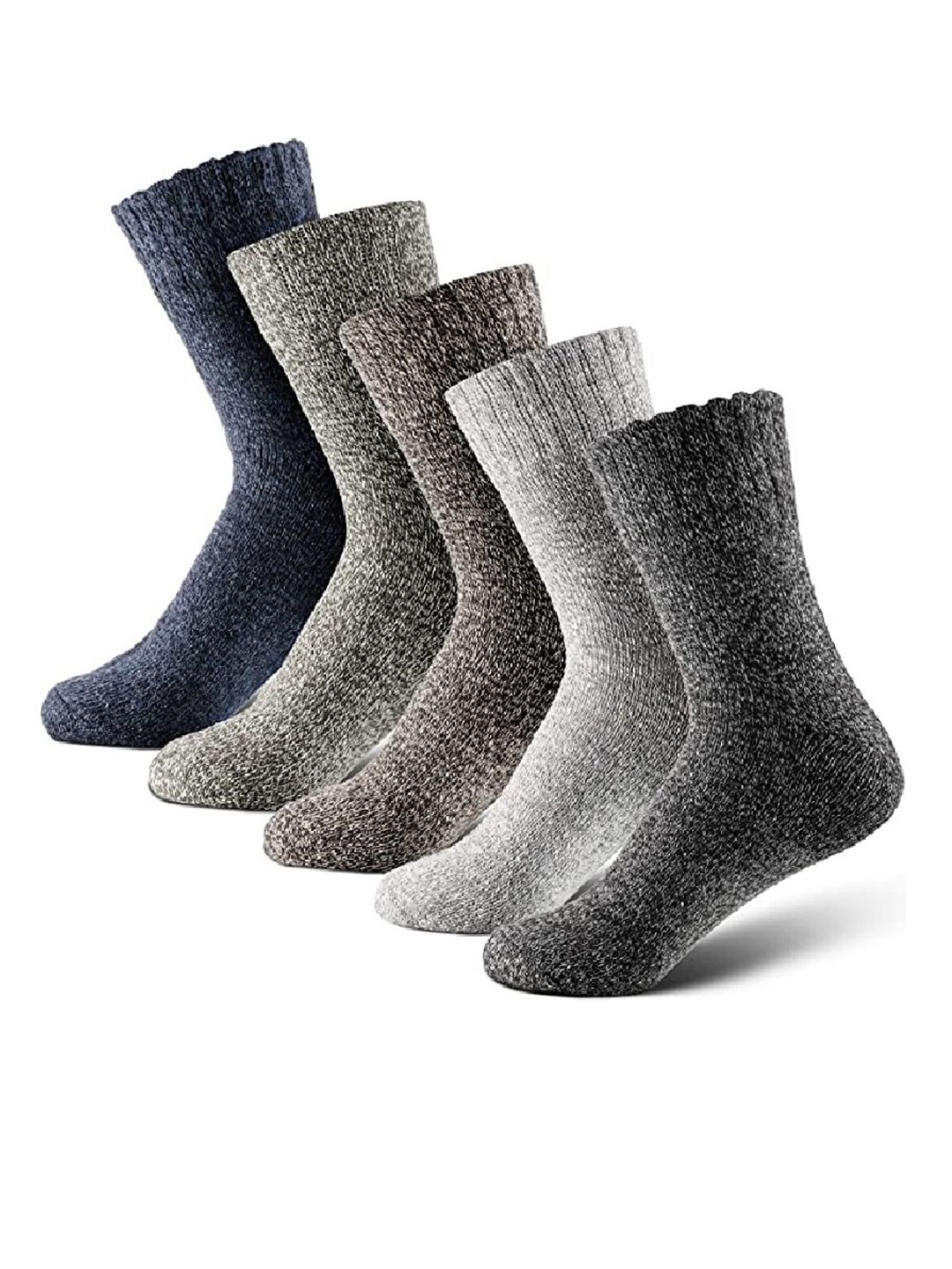 EL REGALO Pack Of 5 Patterned Calf-Length Socks-image-46