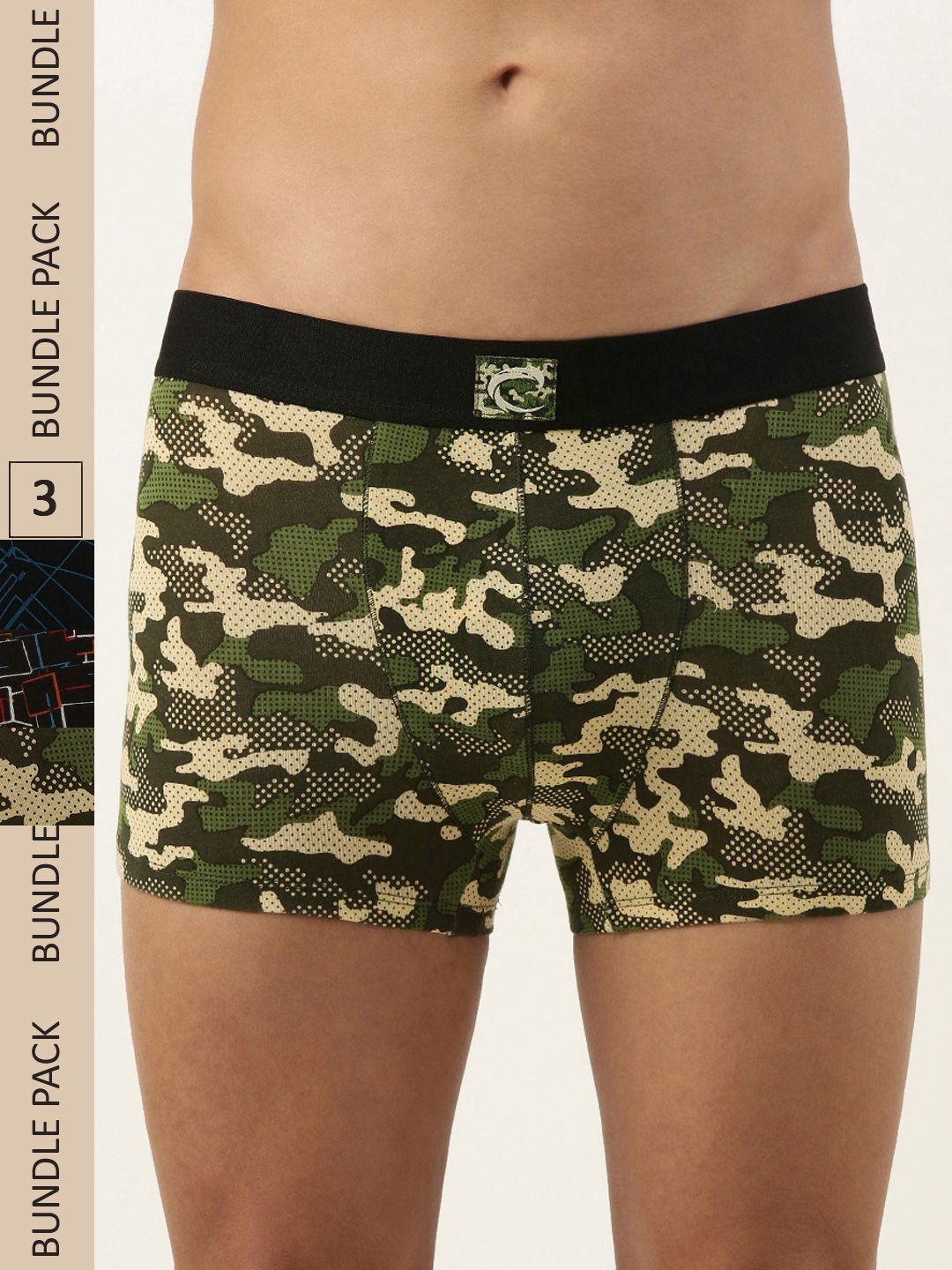 Chromozome Men Pack of 3 Printed Ultra-Premium Micro-Modal Trunks 8902733625074
