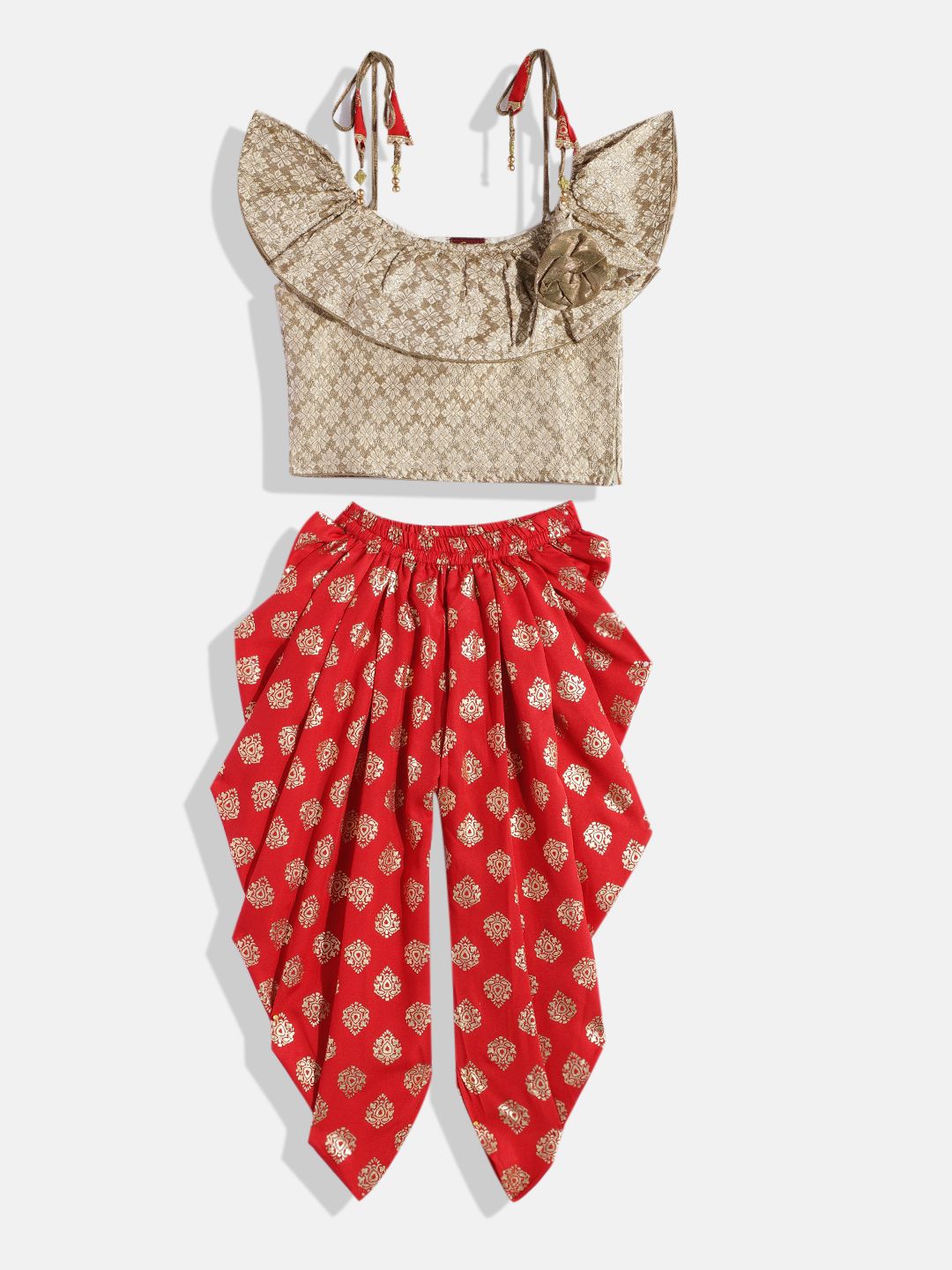 Twisha Girls Embellished Top With Dhoti Pants-picture-17