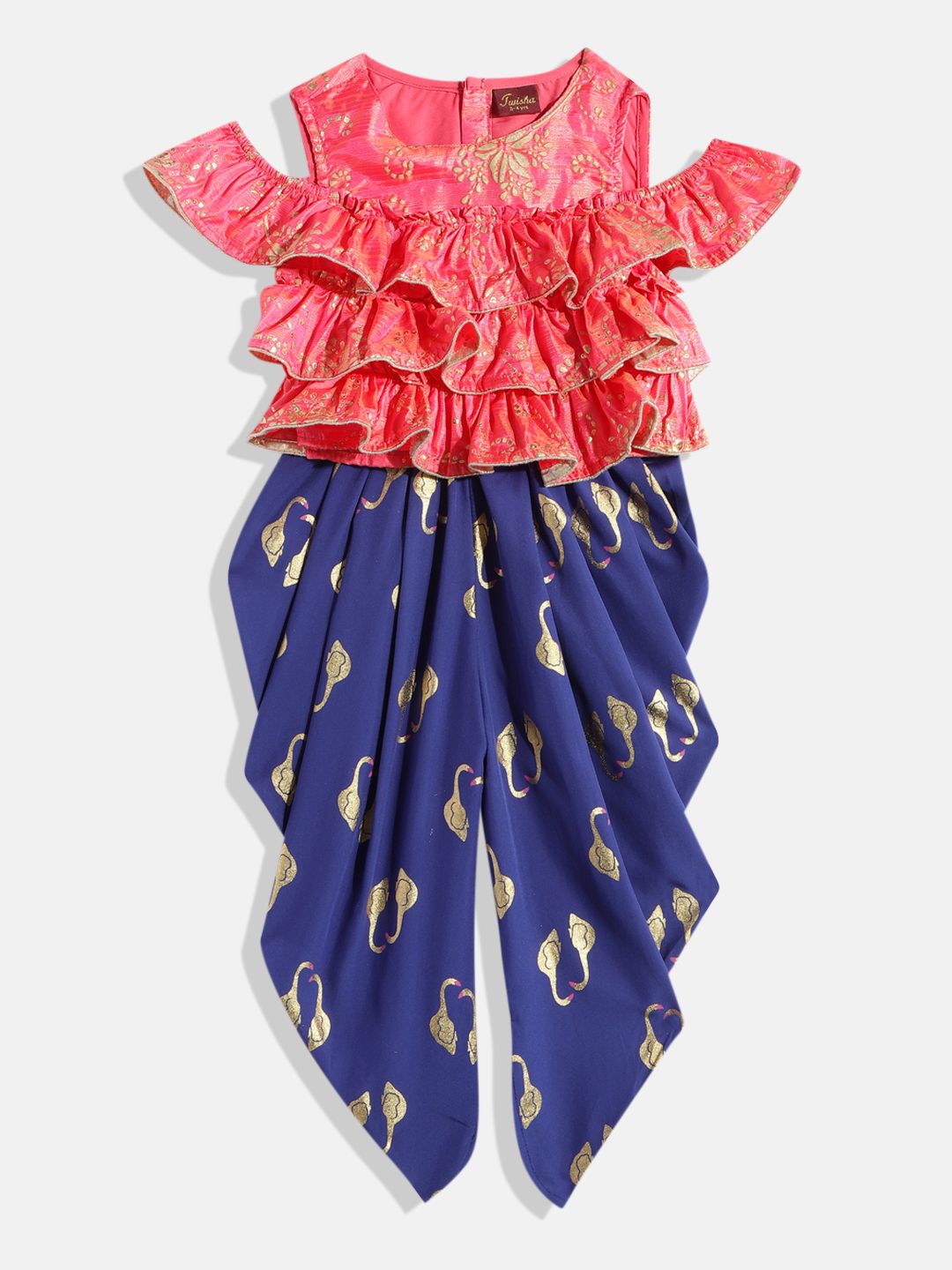 Twisha Girls Embellished Top With Dhoti Pants-picture-25