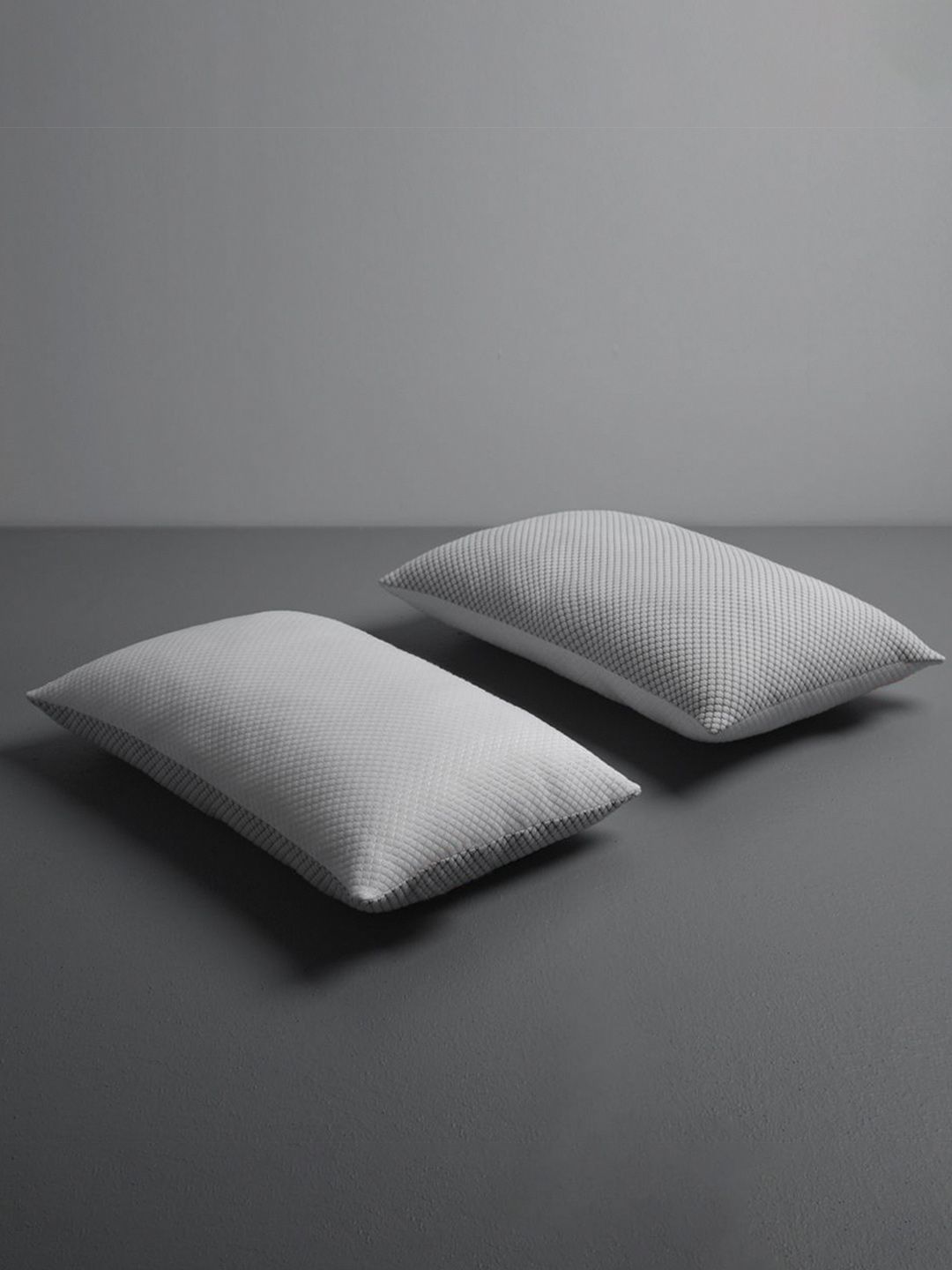 LA VERNE 2 Pcs Silver-Toned Textured Pillows-image-21