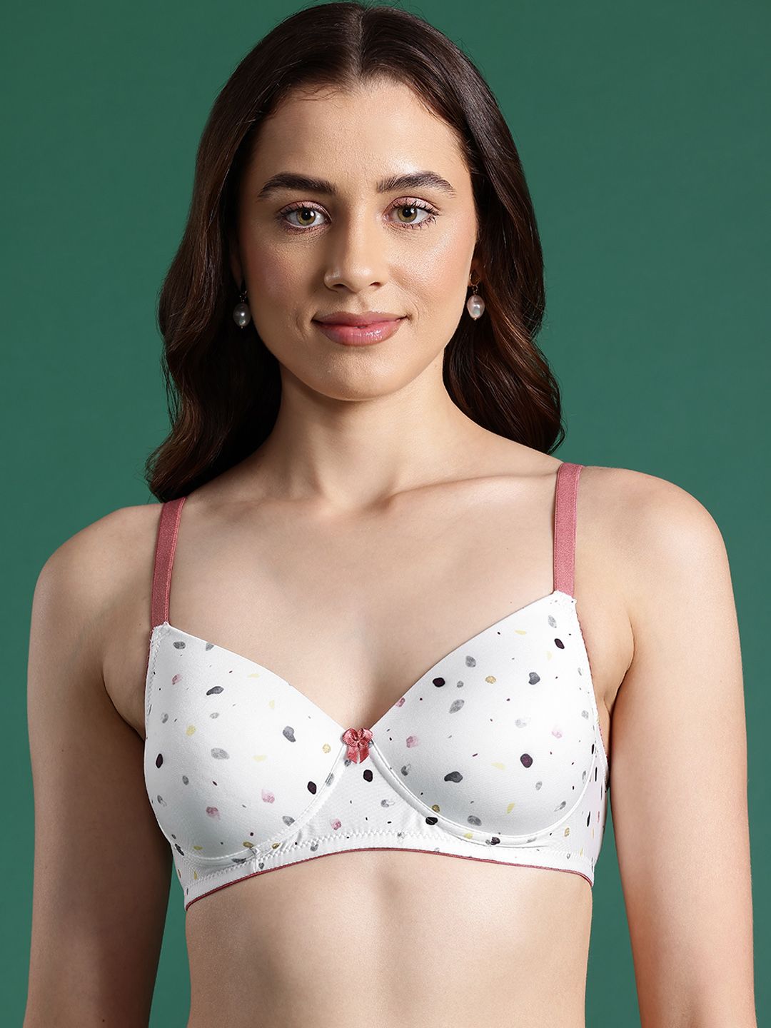 DressBerry Polka Dot Printed Lightly Padded Bra