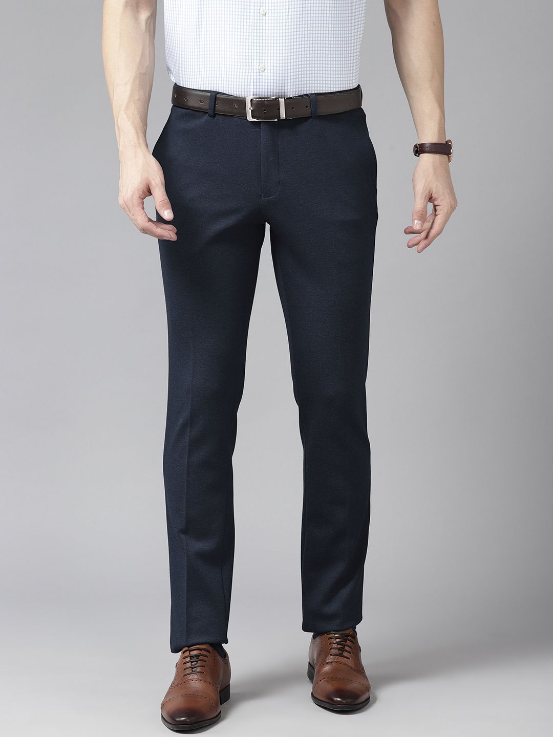 Low rise best sale formal trousers