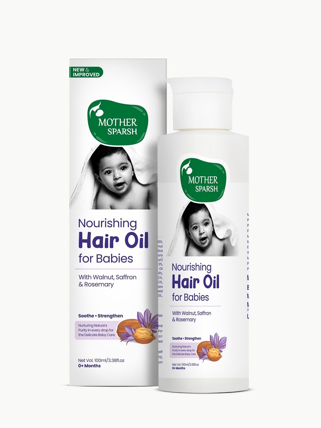 Mother Sparsh Ayurvedic 21 Herbs & Oils Baby Hair Oil - 100 ml