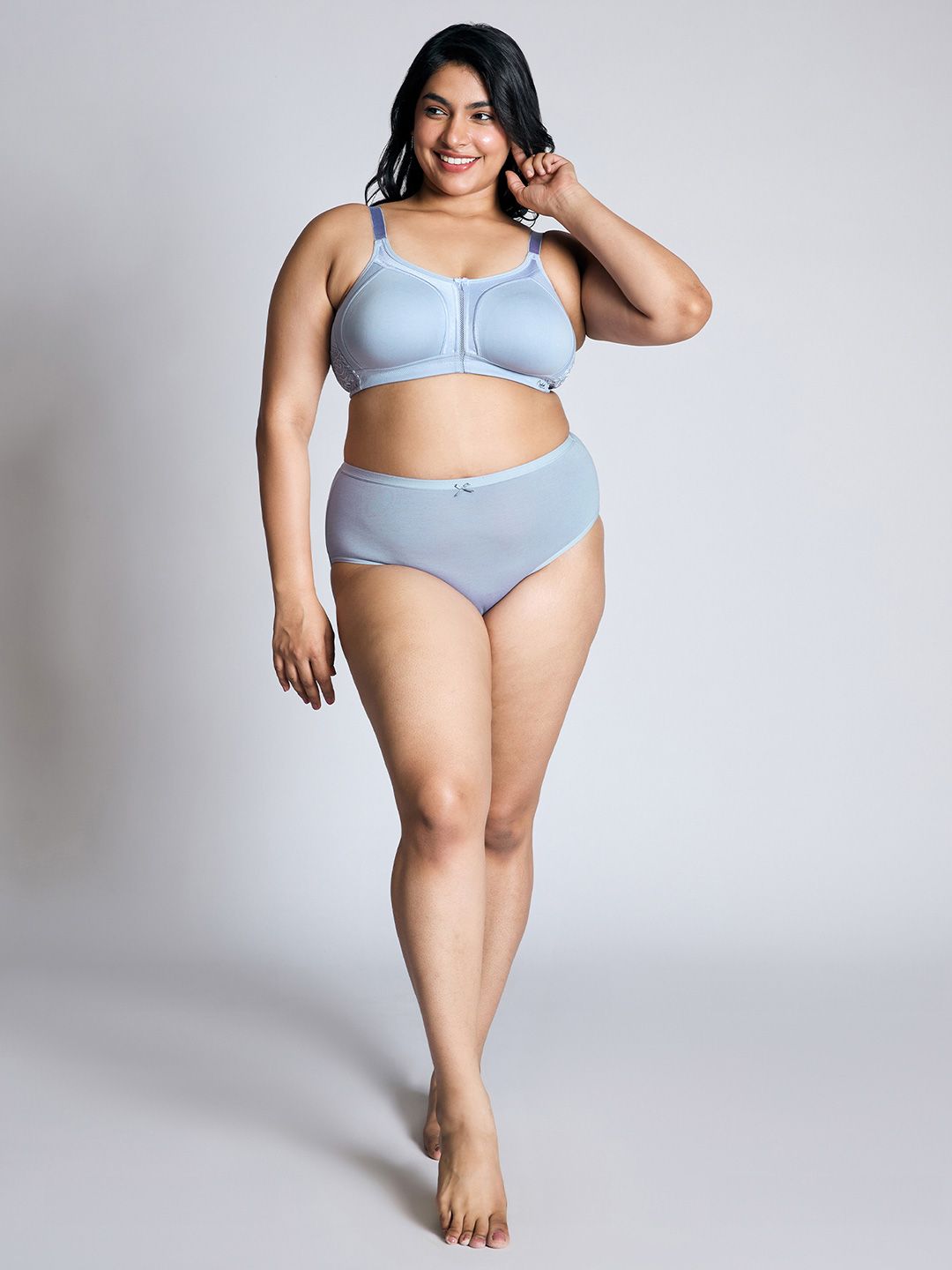 Nykd Plus Size Seamless Full Support M-Frame Cotton Full Coverage Bra - NYB101