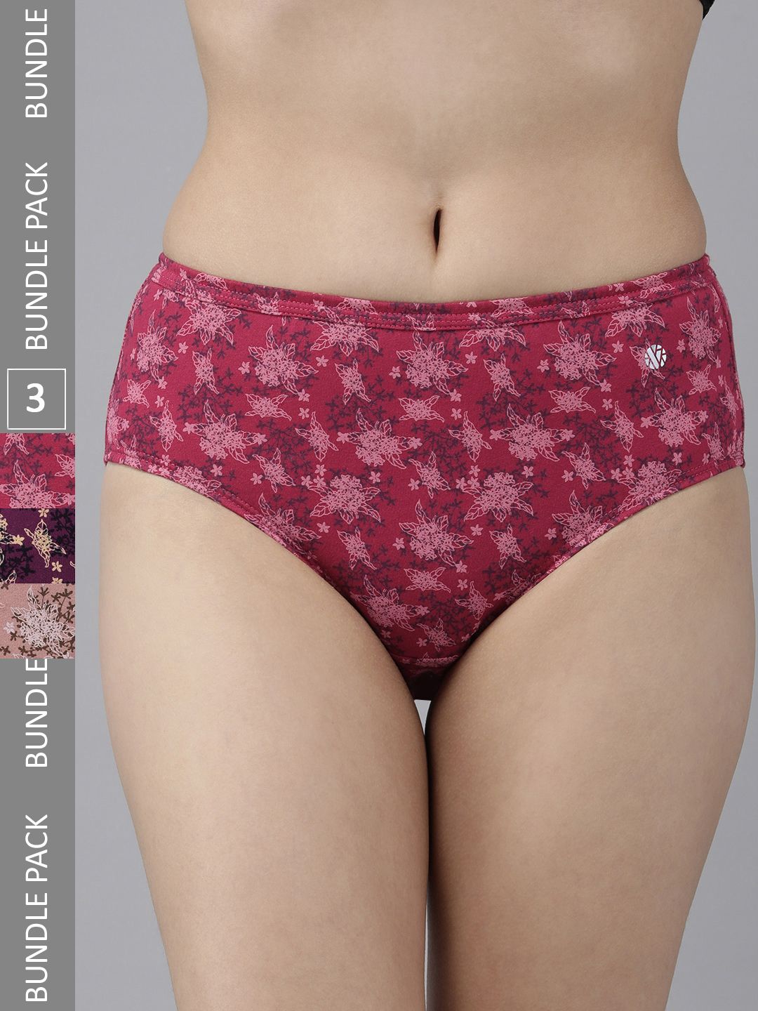 Van Heusen Women Pack of 3 Cotton Hipster Printed Panty No-Marks Waistband-picture-30