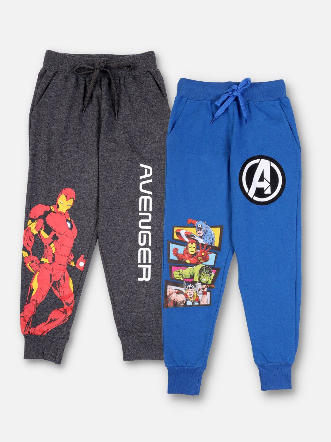 Nap Chief Boys Pack Of 2 Avengers Printed Regular Fit Joggers-picture-19