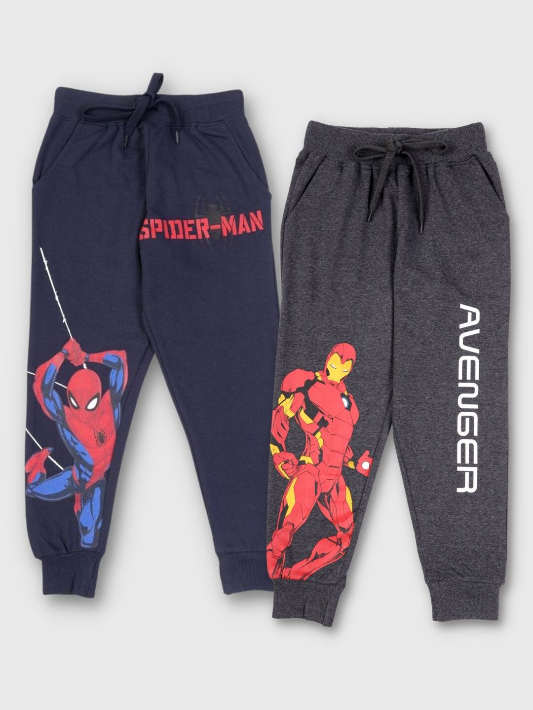 Nap Chief Boys Pack Of 2 Spider Man Printed Regular Fit Joggers-picture-18