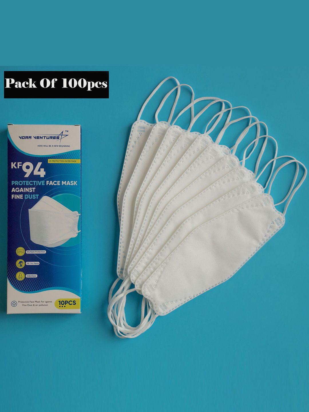 Jinax Pack of 100 KF 94 Reusable Protective Outdoor Mask-picture-22