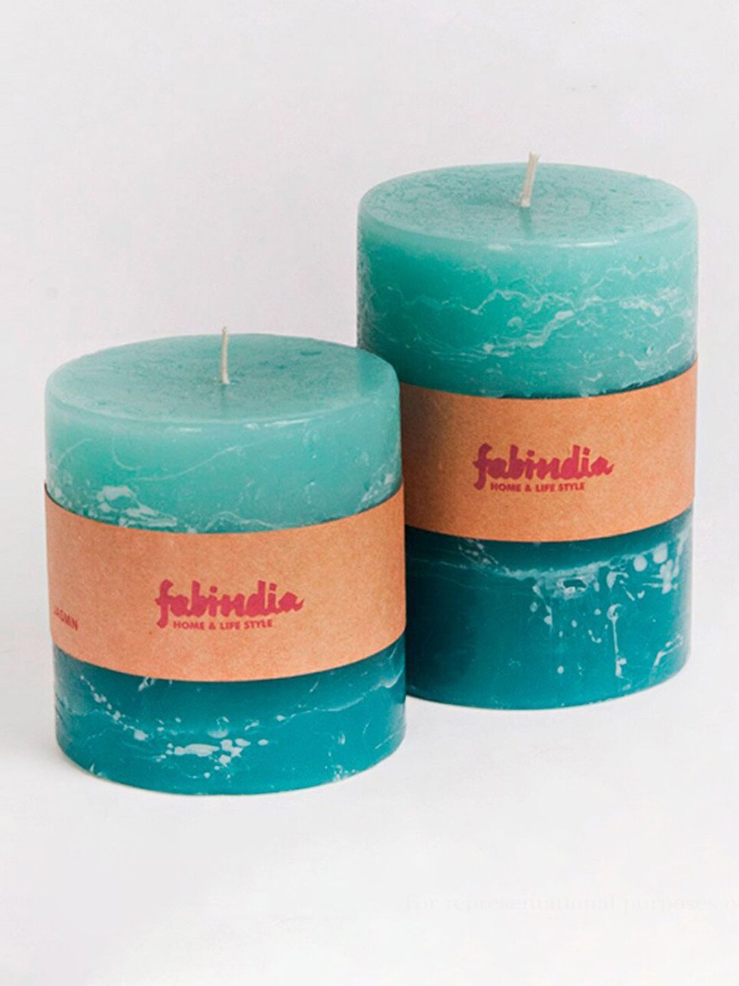 Fabindia Green Jasmine Scented Pillar Candle-image-10
